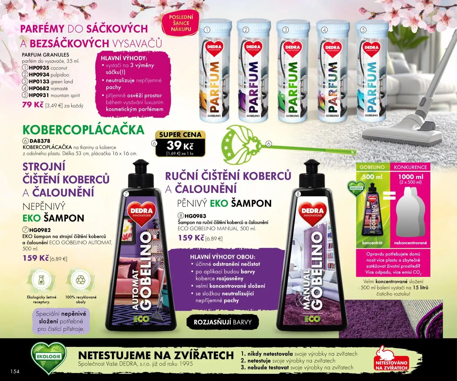 Nové Dedra akcie – leták je platný od 01.02.2026 | Strana: 54 | Produkty: Parfém, Šampón, Koberce