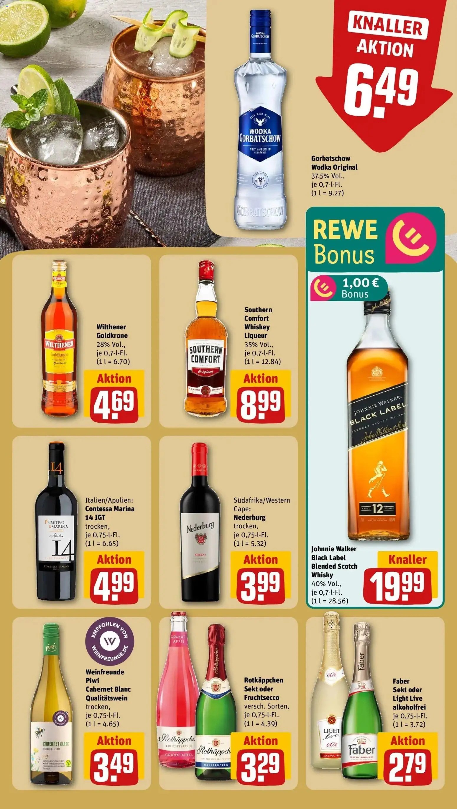 Rewe Prospekt Waren	 – gültig ab 12.04.2026 | Seite: 25 | Produkte: Granatapfel, Wodka gorbatschow, Vodka, Whiskey