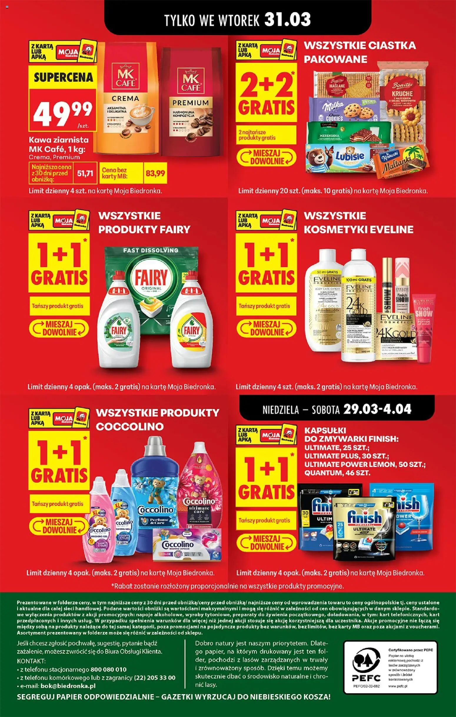 Biedronka gazetka od niedzieli od 29.03.2026 | Strona: 86 | Produkty: Napoje, Coccolino, Ciastka, Detergent