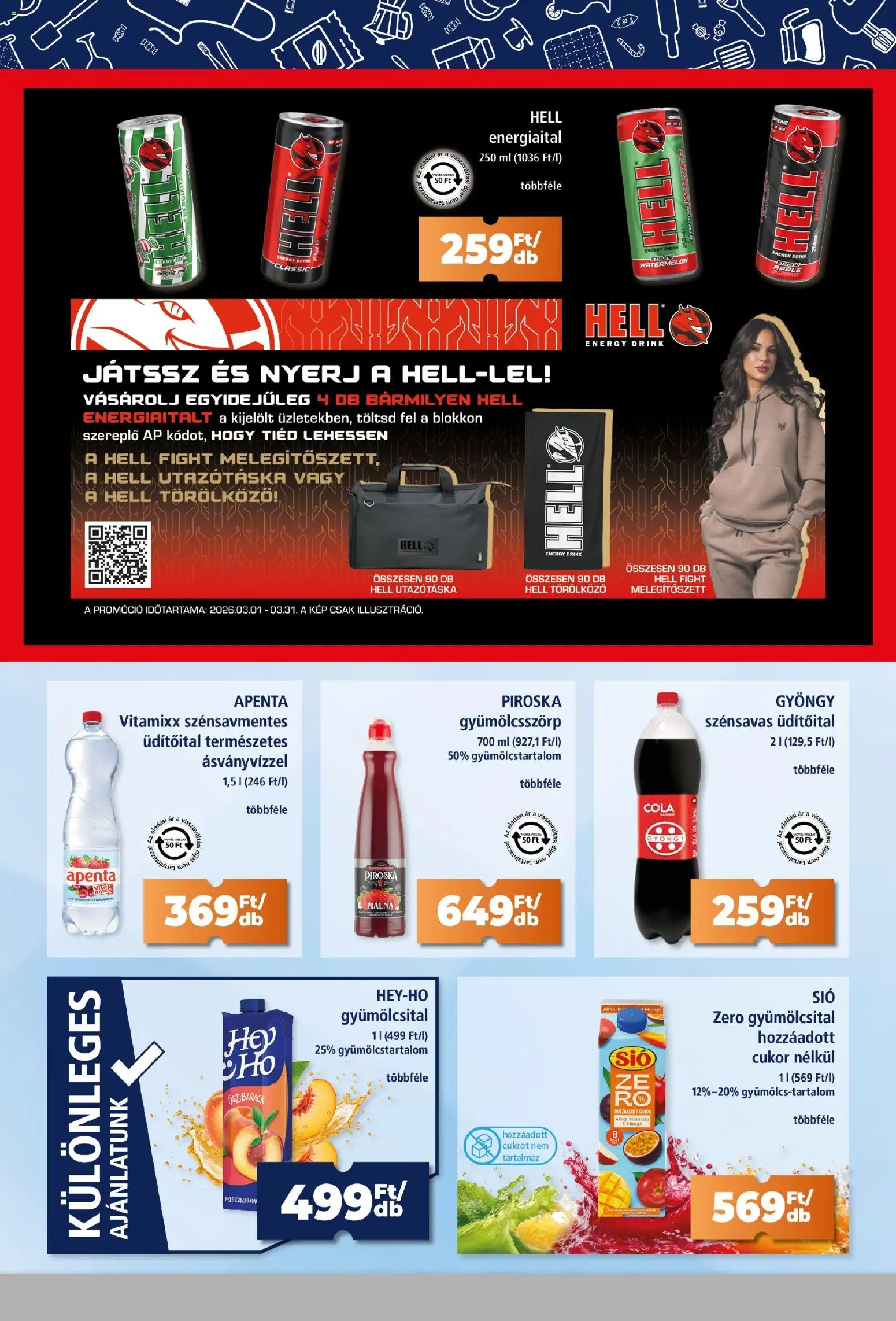 Goods Market akciós ujság - amely érvényes a következő dátumtól: 05.03.2026 | Oldal: 8 | Termékek: Őszibarack, Málna, Gyümölcsital, Alma