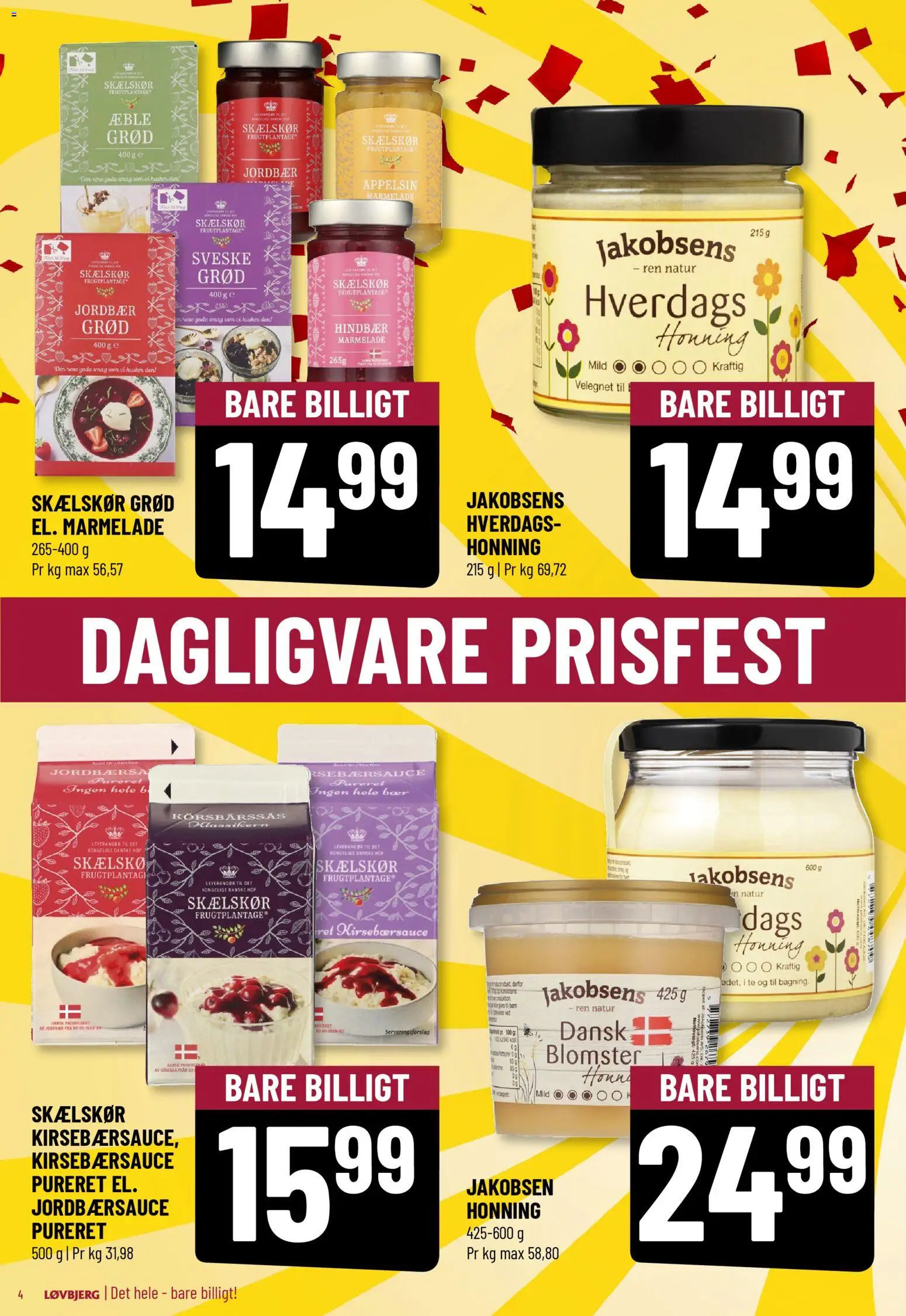 Løvbjerg tilbudsavis – gyldig fra 31.10.2025 | Side: 4 | Produkter: Te, Hindbær, Marmelade, Søm