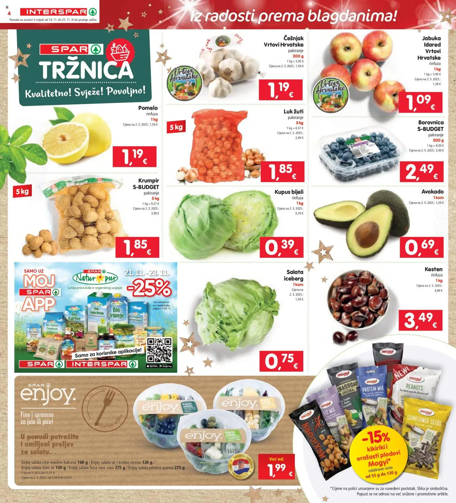 Interspar katalog | vrijedi od 19.11.2025 | Stranica: 6 | Proizvodi: Sir, Kikiriki, Borovnica, Tuna
