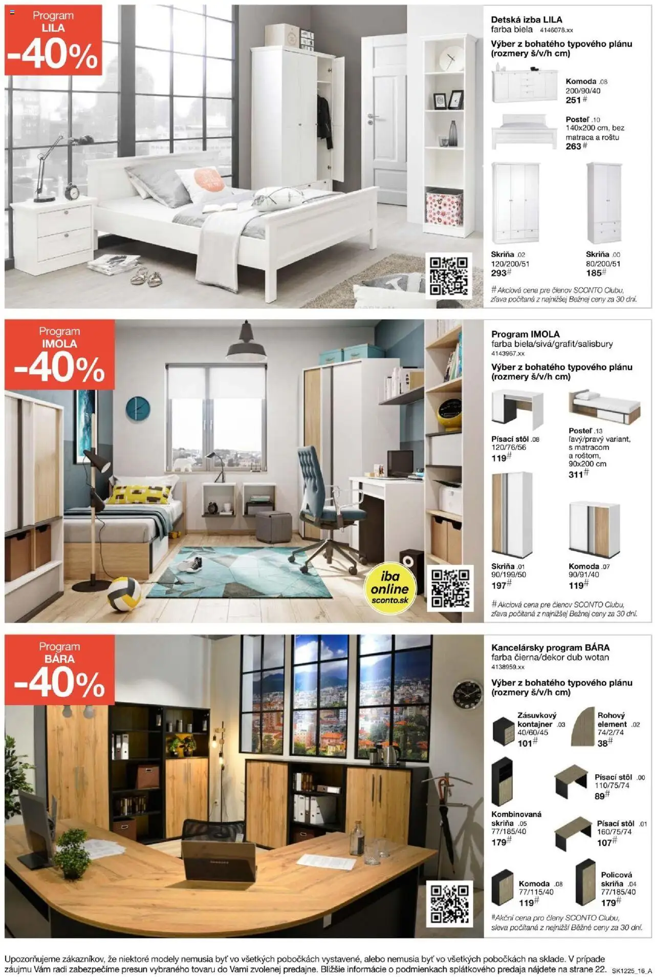 Nové Sconto nábytok akcie – leták je platný od 24.09.2025 | Strana: 16 | Produkty: Posteľ, Skriňa, Detská izba, Stôl
