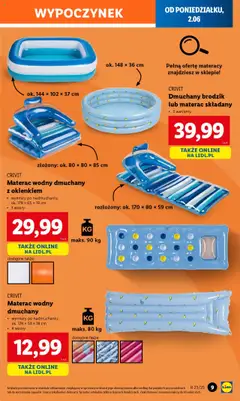 Lidl Katalog od 02.06.2025 | Strona: 11 | Produkty: Materac, Materac składany