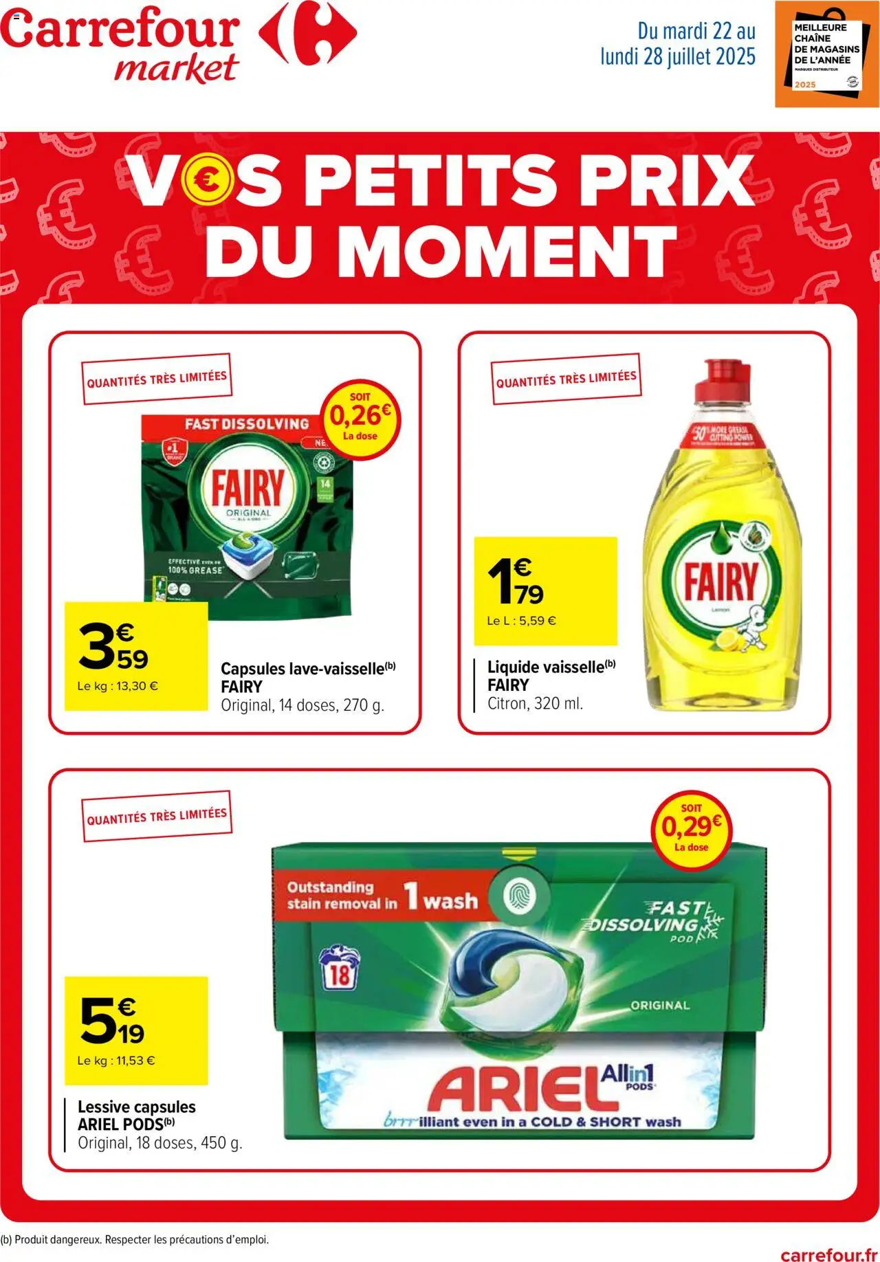  | Page: 1 | Produits: Ariel, Fairy, Lessive