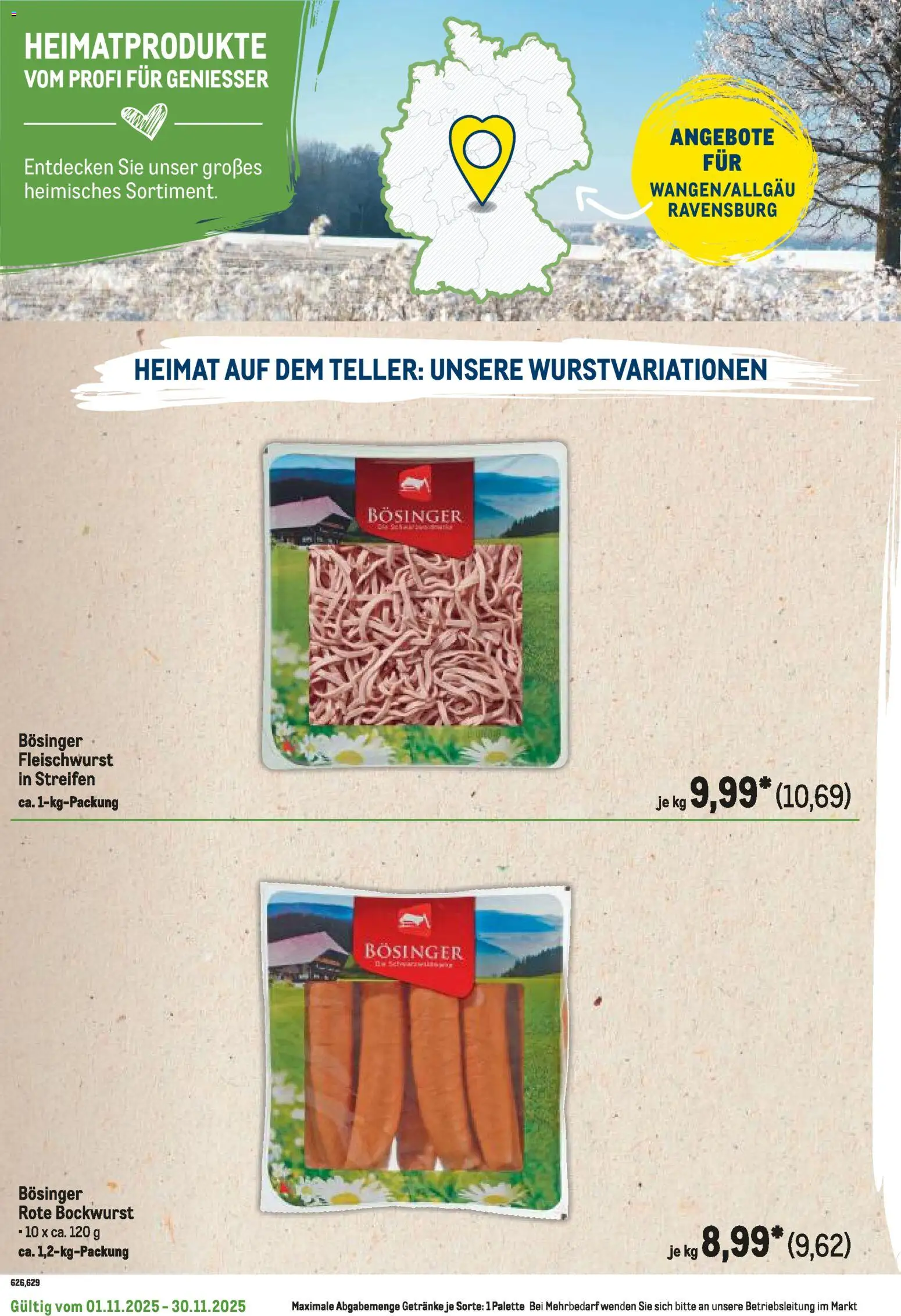 Metro Regionaler Flyer – gültig ab 01.11.2025 | Seite: 104 | Produkte: Bockwurst