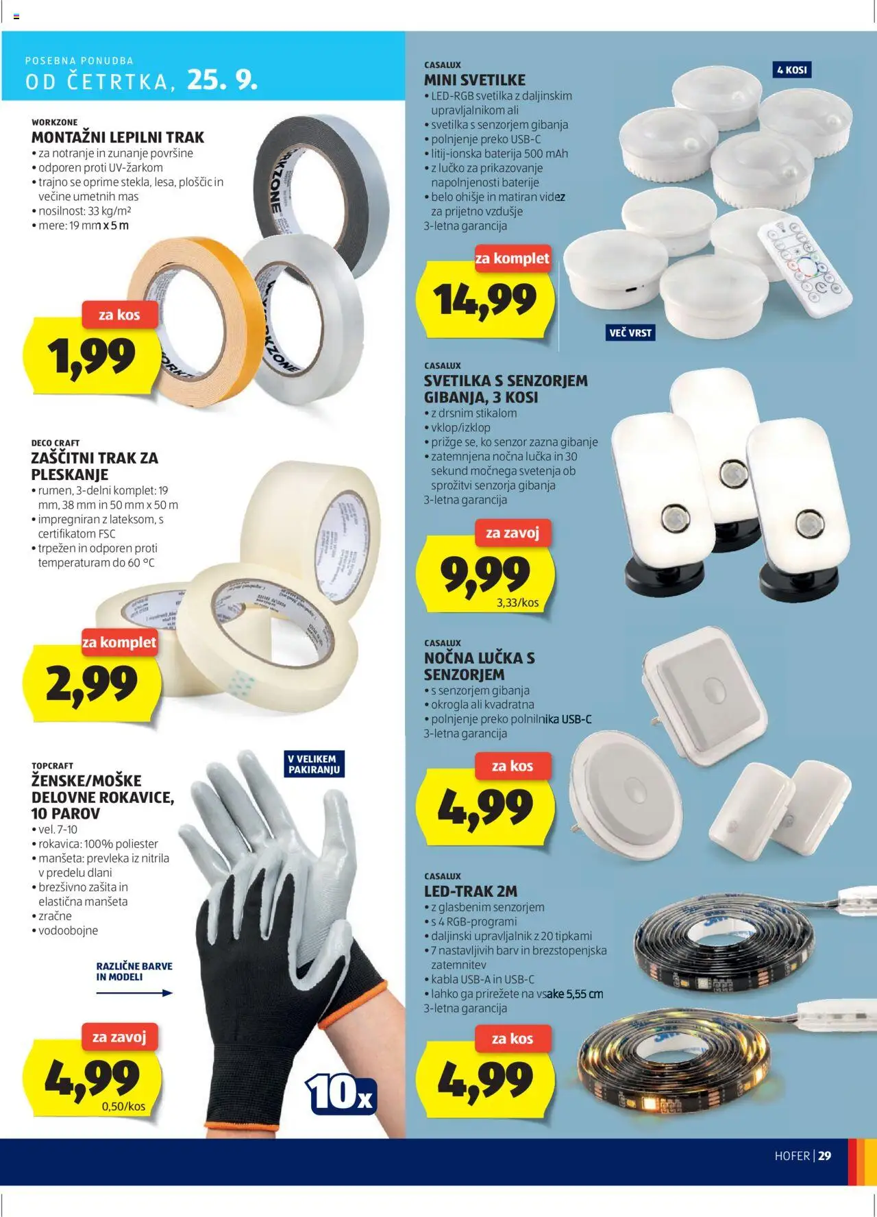 Hofer SI katalog | vrijedi od 18.09.2025 | Stranica: 29 | Proizvodi: Baterija, Baterije