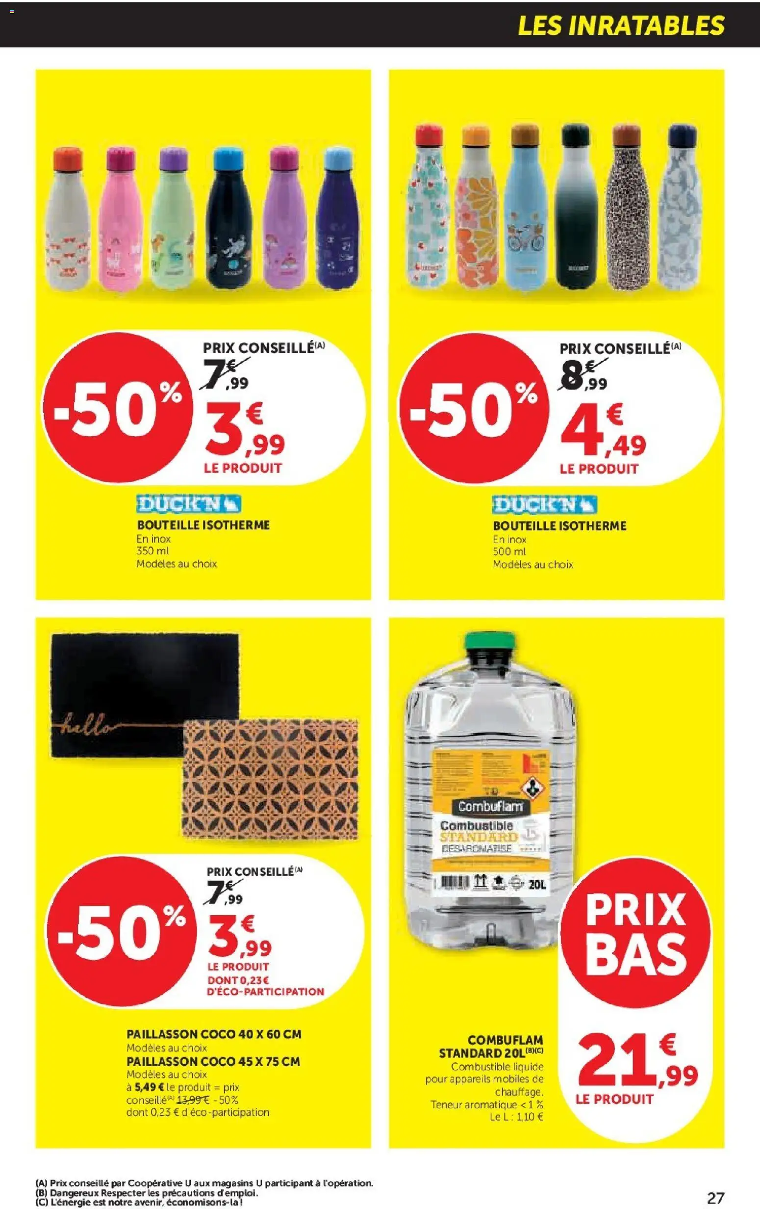 {H1} | Page: 27 | Produits: Combustible, Paillasson, Combustible standard