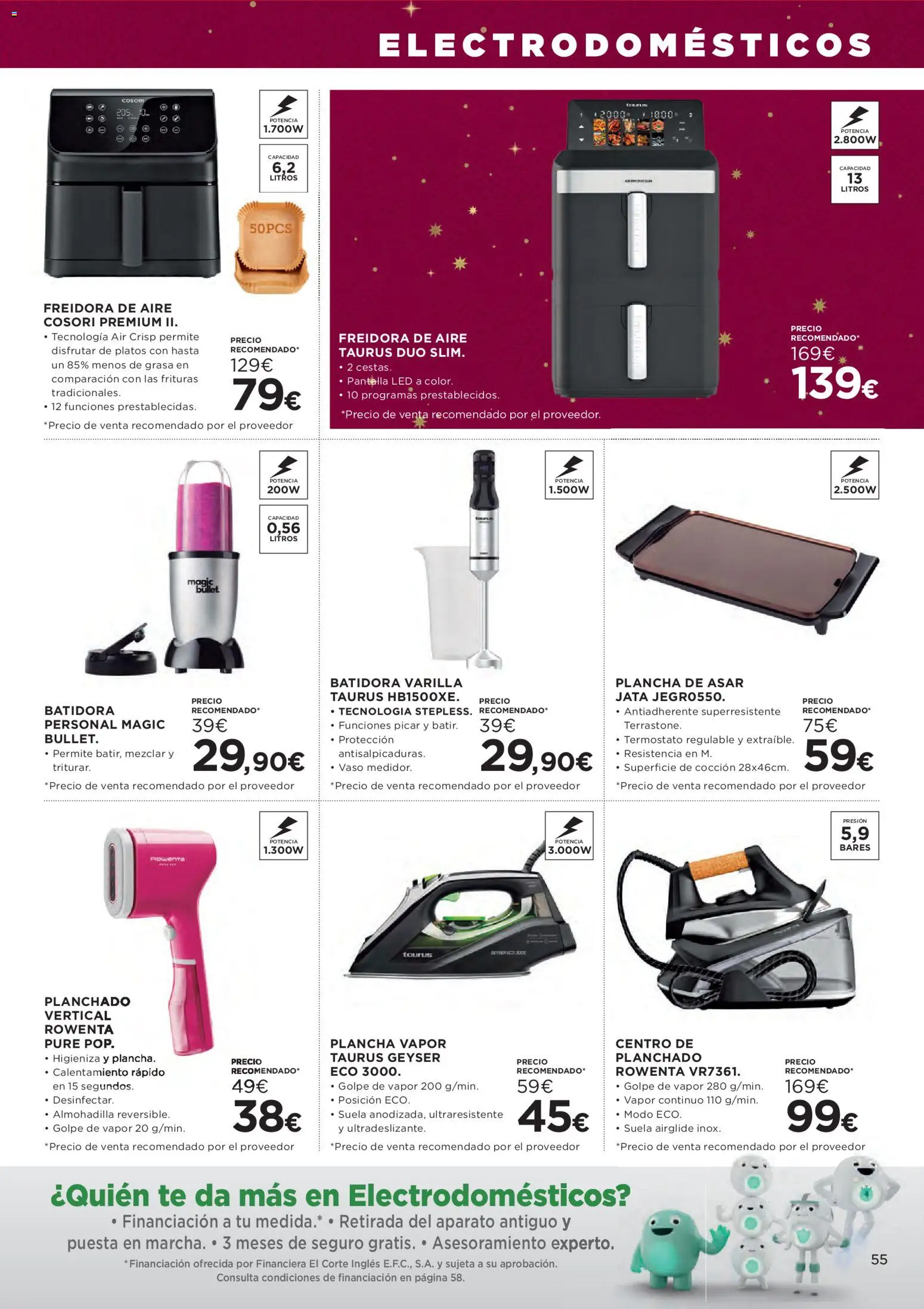 Hipercor catálogo │ válido desde el 18.12.2025 | Página: 60 | Productos: Té, Plancha de asar, Batidora, Freidora