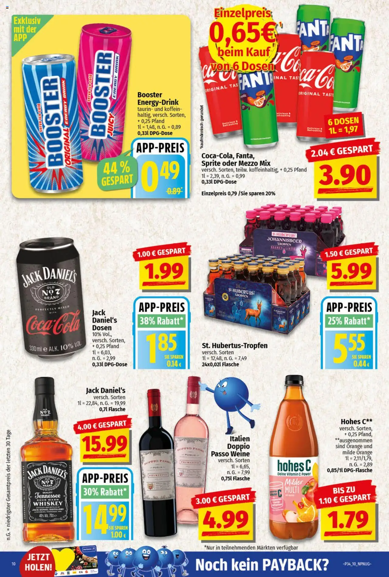 NP Discount Prospekt 	 - gültig ab dem 18.08.2025 | Seite: 10 | Produkte: Mezzo mix, Energy, Jack Daniel's, Whiskey
