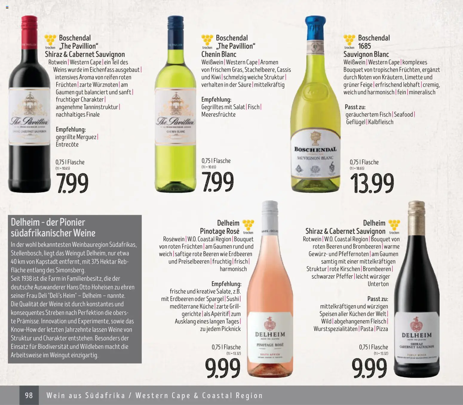 Edeka Struve Wein– und Spirituosen – gültig ab 14.11.2025 | Seite: 98 | Produkte: Küche, Meeresfrüchte, Pasta, Kuchen