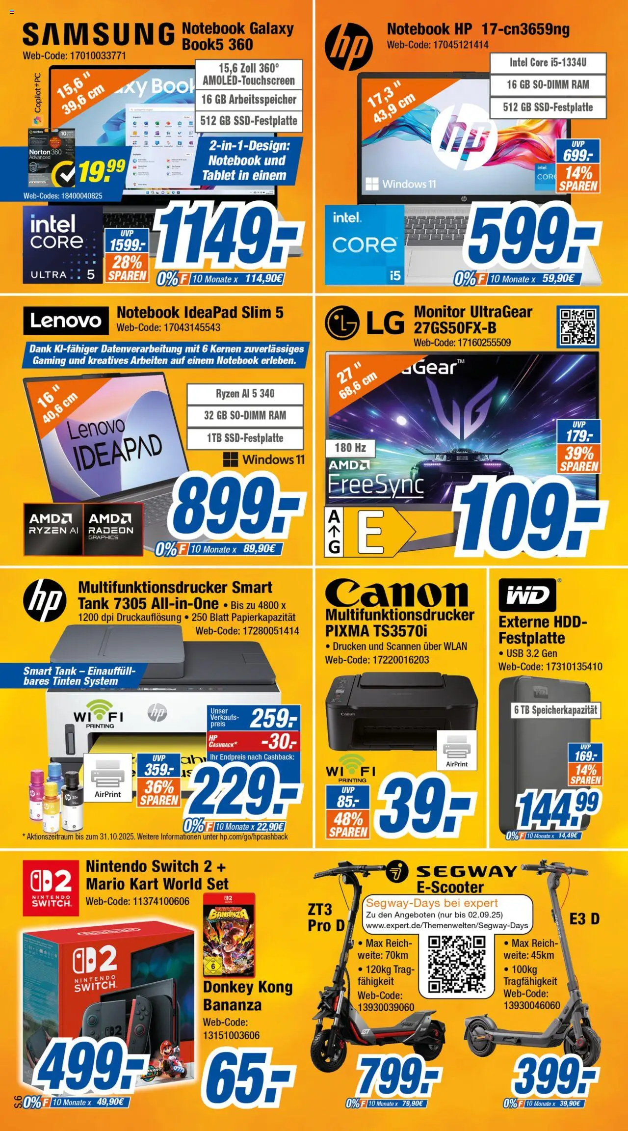 Expert Prospekt 	 - gültig ab dem 25.04.2025 | Seite: 6 | Produkte: Lenovo, HP, LG, Monitor