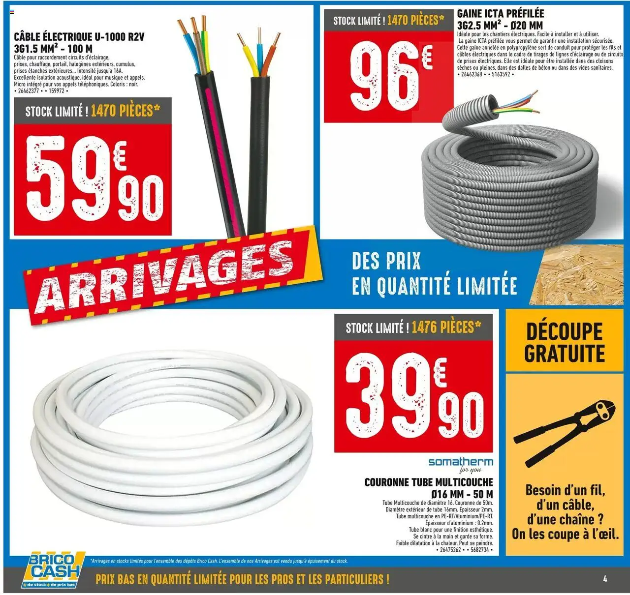  | Page: 4 | Produits: Câble, Prises, Cintre, Cadre