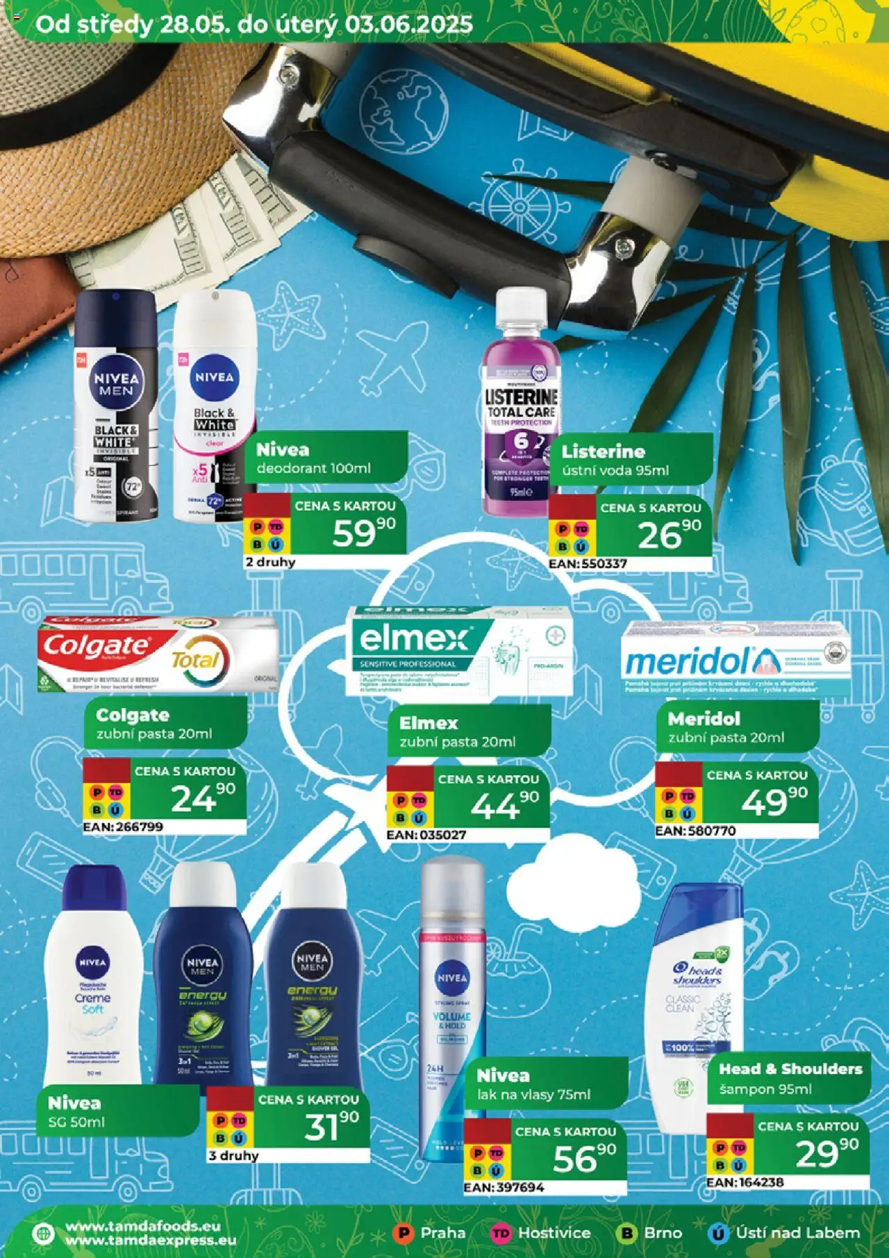 Tamda Foods leták od 28.05.2025 | Strana: 56 | Produkty: Elmex, Voda, Listerine, Lak na vlasy