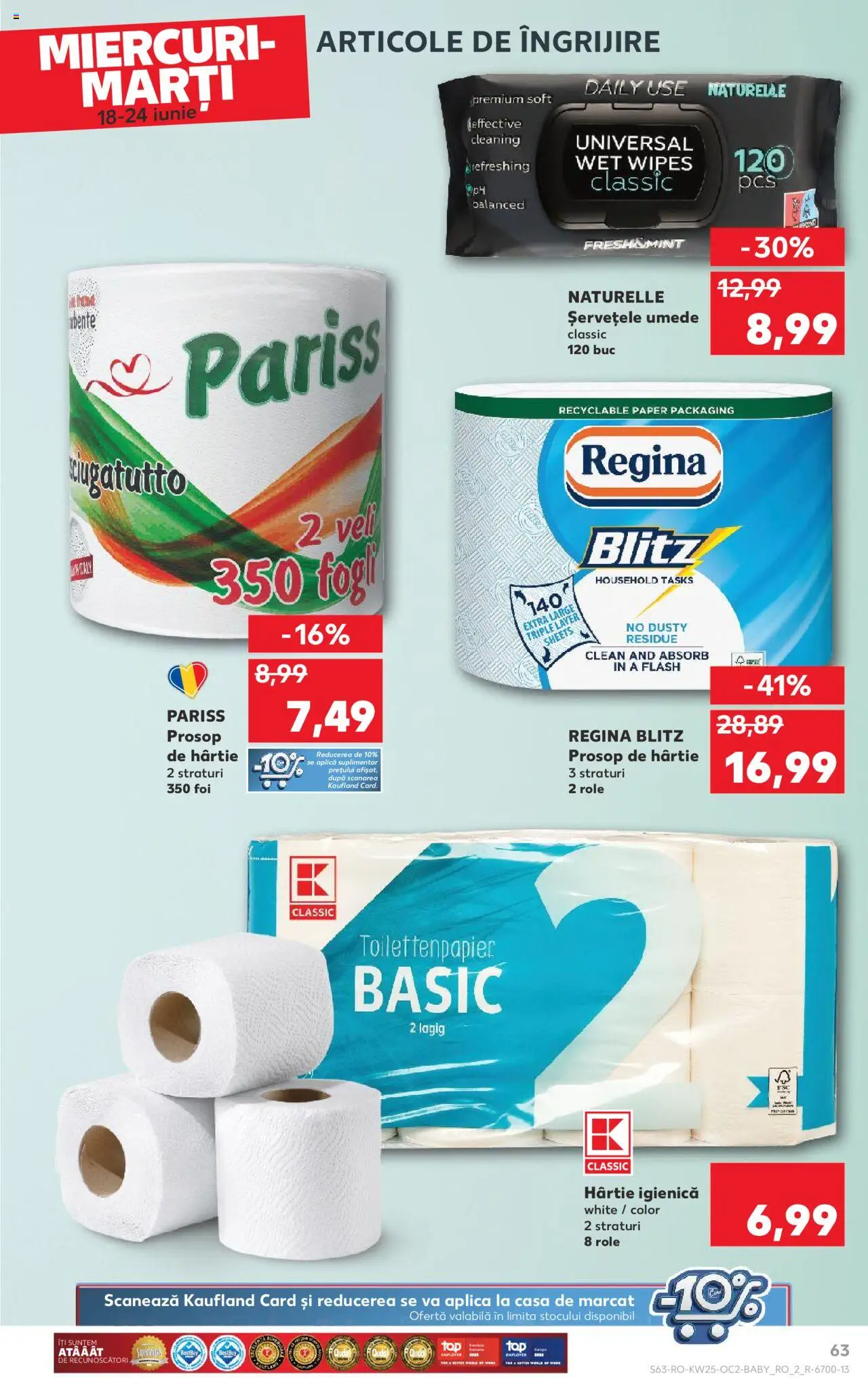 Kaufland RO akciós ujság - amely érvényes a következő dátumtól: 18.06.2025 | Oldal: 63