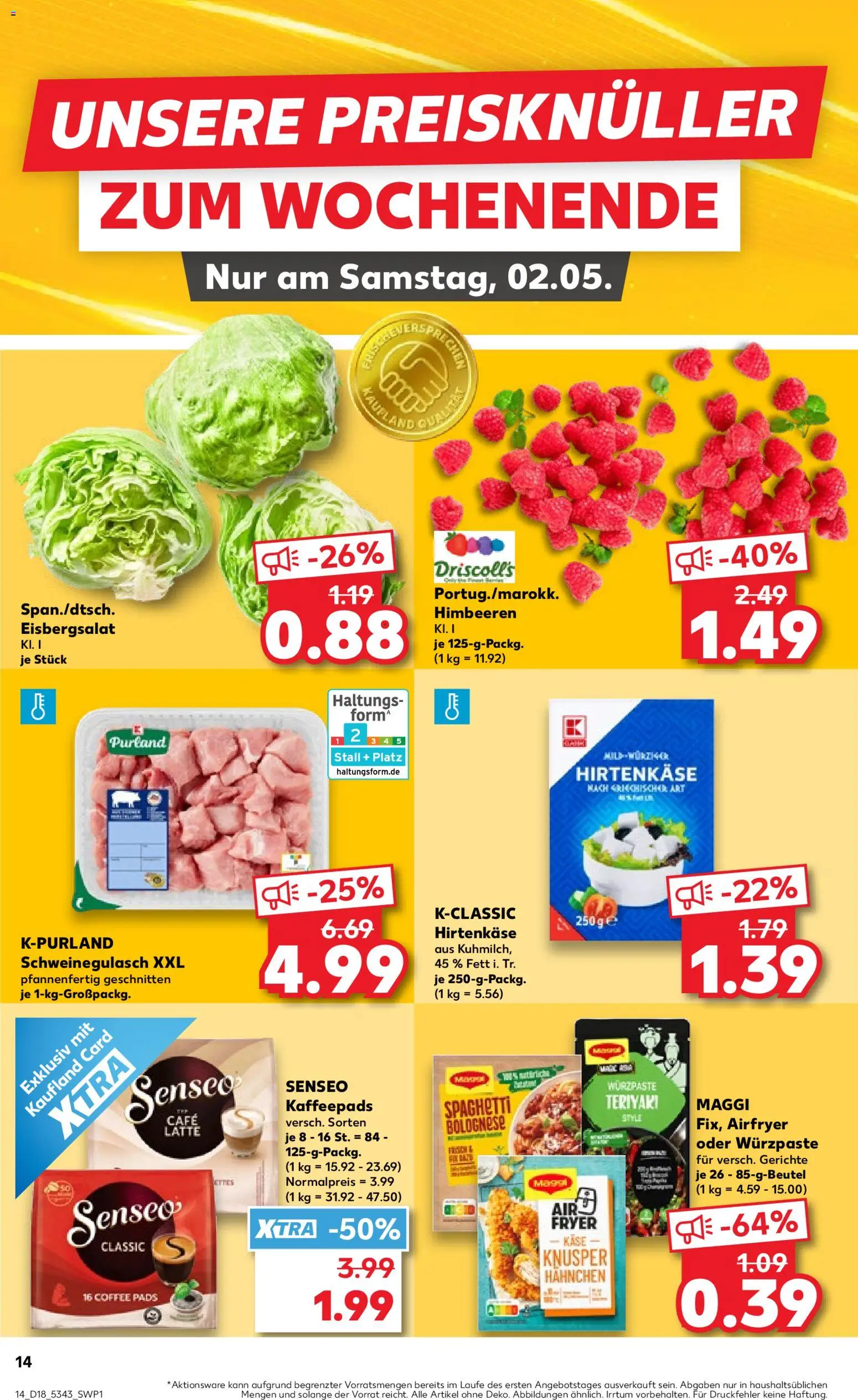 Kaufland Německo leták od 30.04.2026 | Strana: 14 | Produkty: Maggi, Forma, Airfryer, Kaše