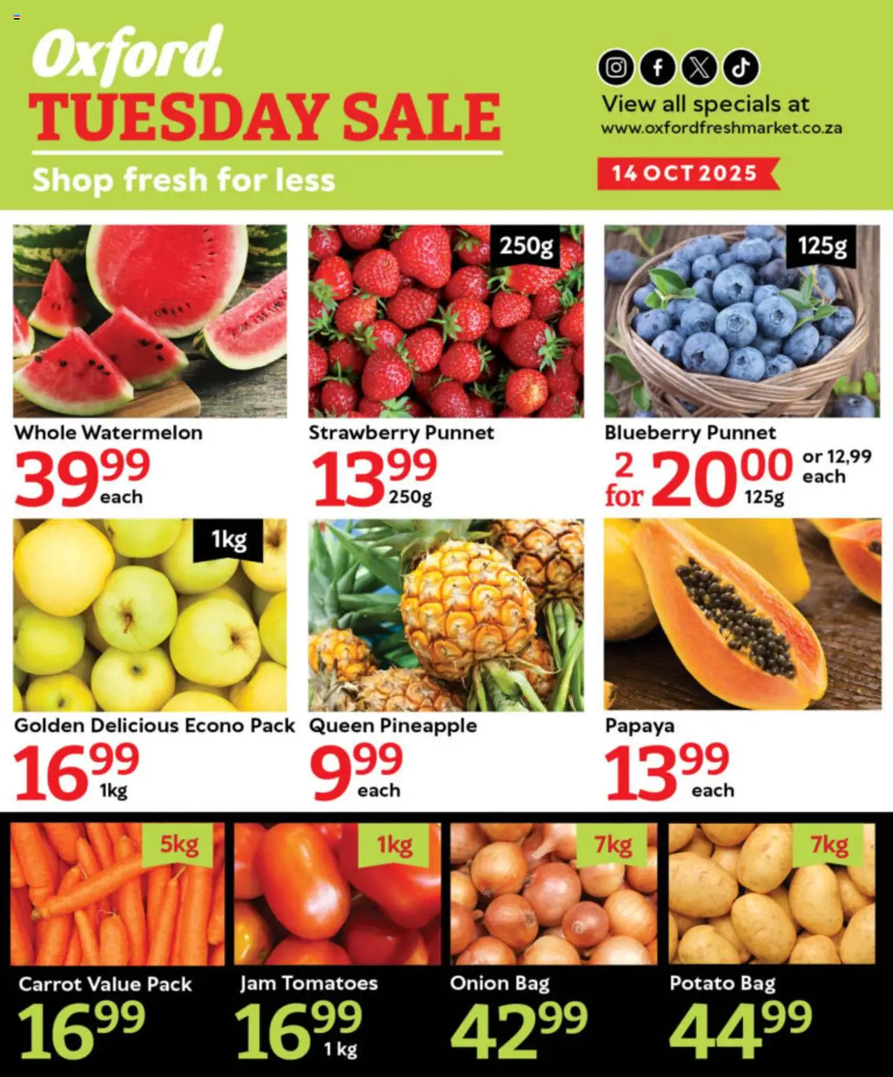 New Oxford Freshmarket catalogue – valid from 14.10.2025 | Page: 1 | Products: Pork, Beef, Burgers, Chilli