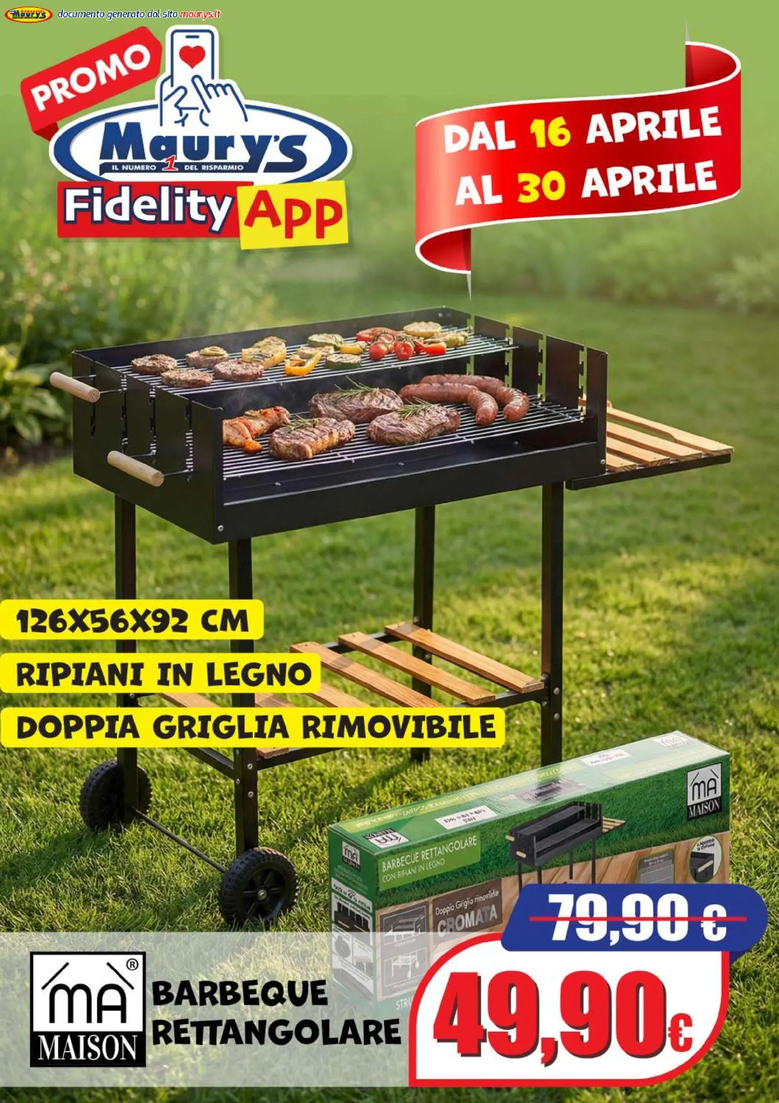 Volantino Maury's del 16.04.2026 | Pagina: 4 | Prodotti: Barbecue, Griglia