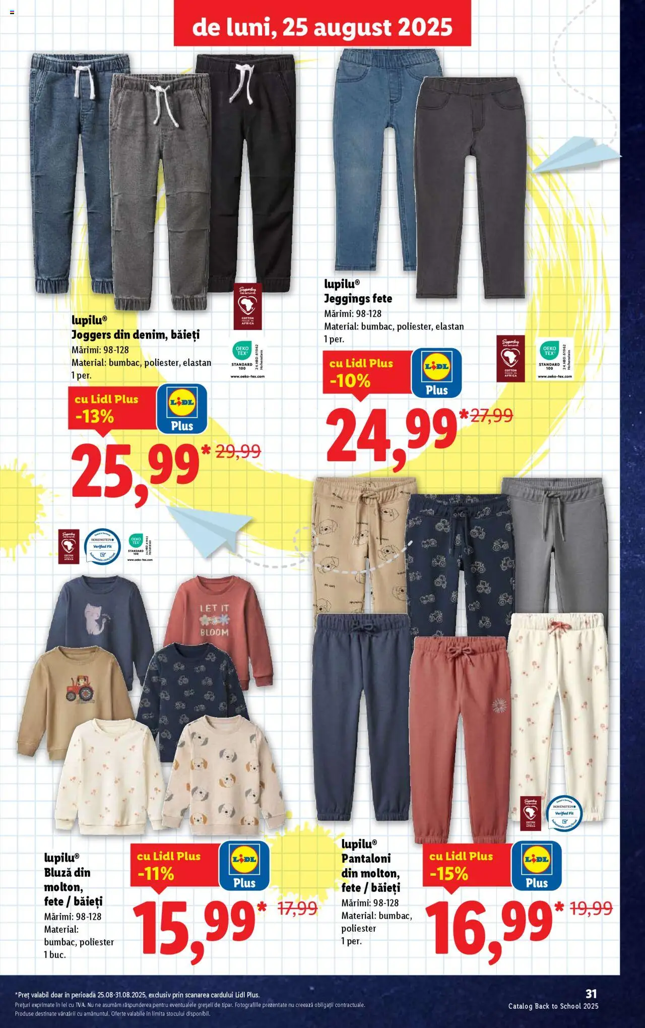 Lidl - Din nou la școală! – valabil de la 11.08.2025 | Pagină: 31 | Produse: Bluză, Pantaloni