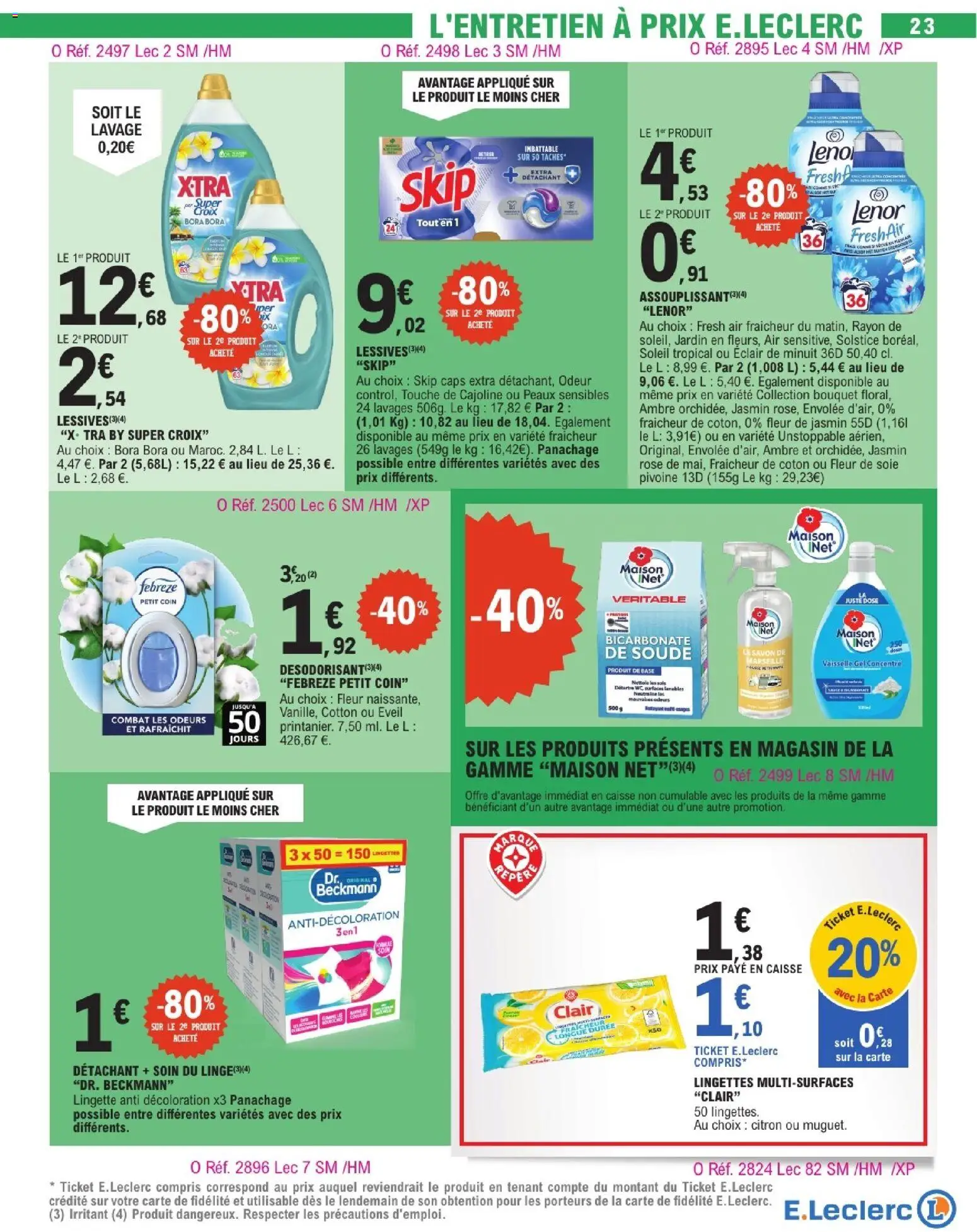 {H1} | Page: 23 | Produits: Citron, Lenor, Coton, Détachant