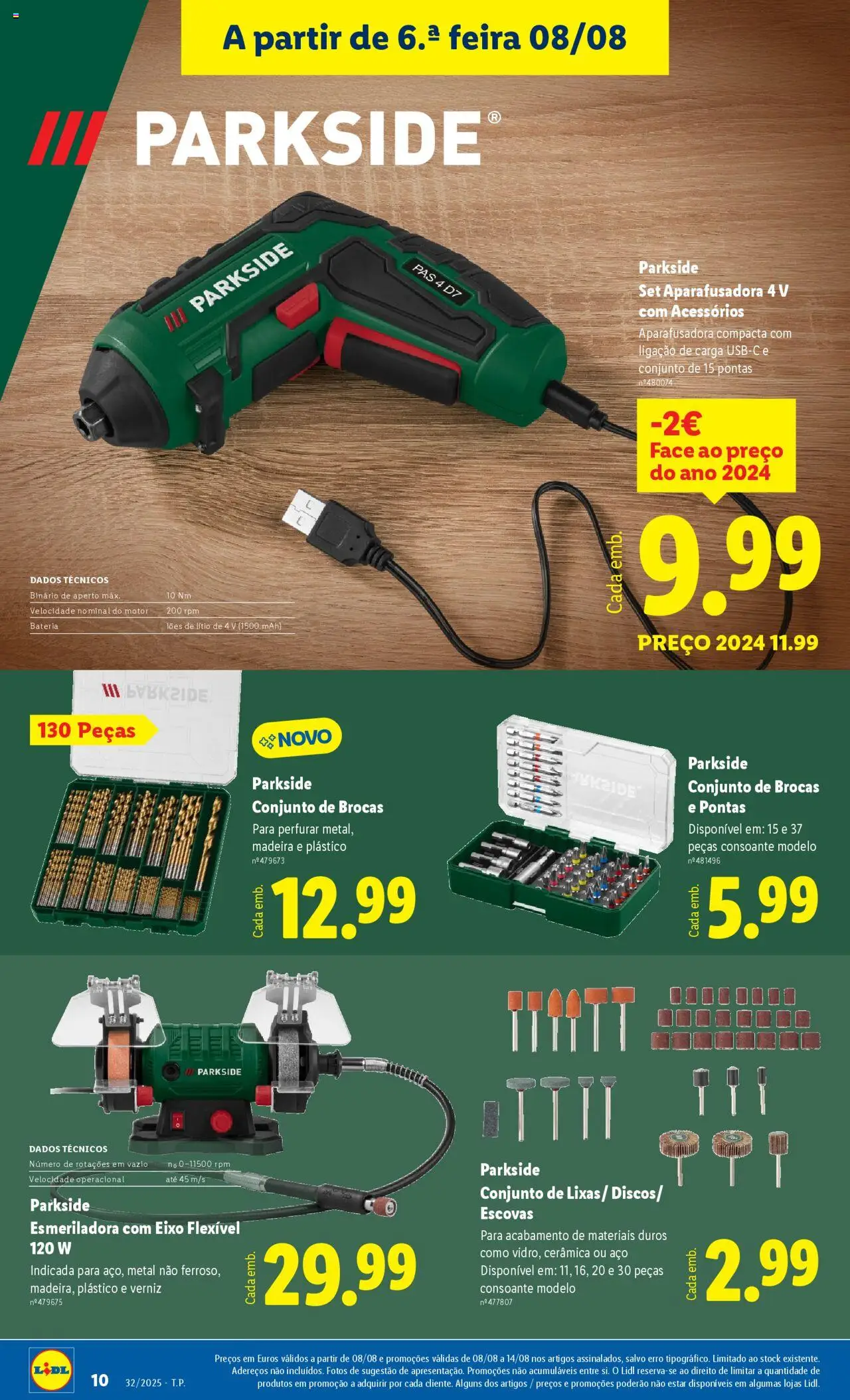 Lidl Novidades │ válido de 04.08.2025 | Página: 10 | Produtos: Bateria, Verniz