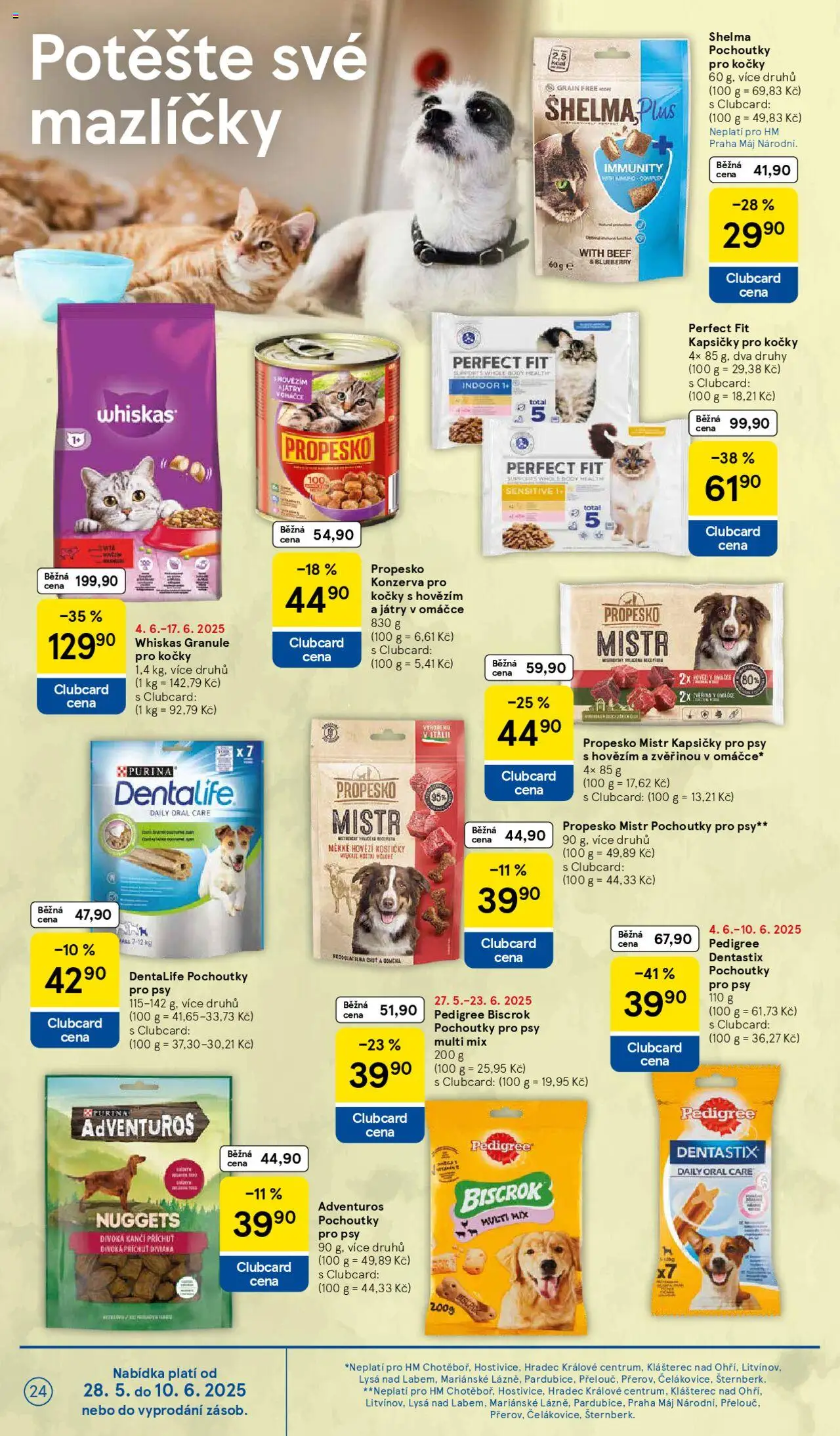Tesco leták - Hypermarket od 04.06.2025 | Strana: 24 | Produkty: Propesko, Granule, Kapsičky pro kočky, Granule pro kočky