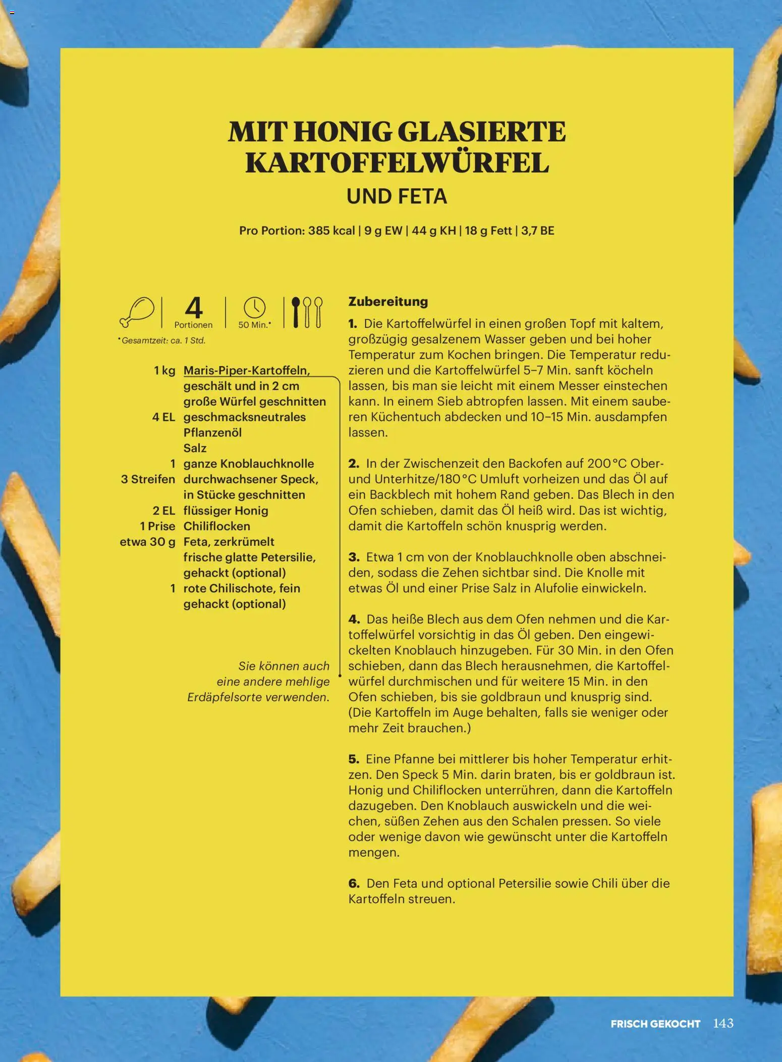 Billa  Frisch Gekocht gültig ab 01.03.2026 | Seite: 141 | Produkte: Kartoffeln, Wasser, Ofen, Öl