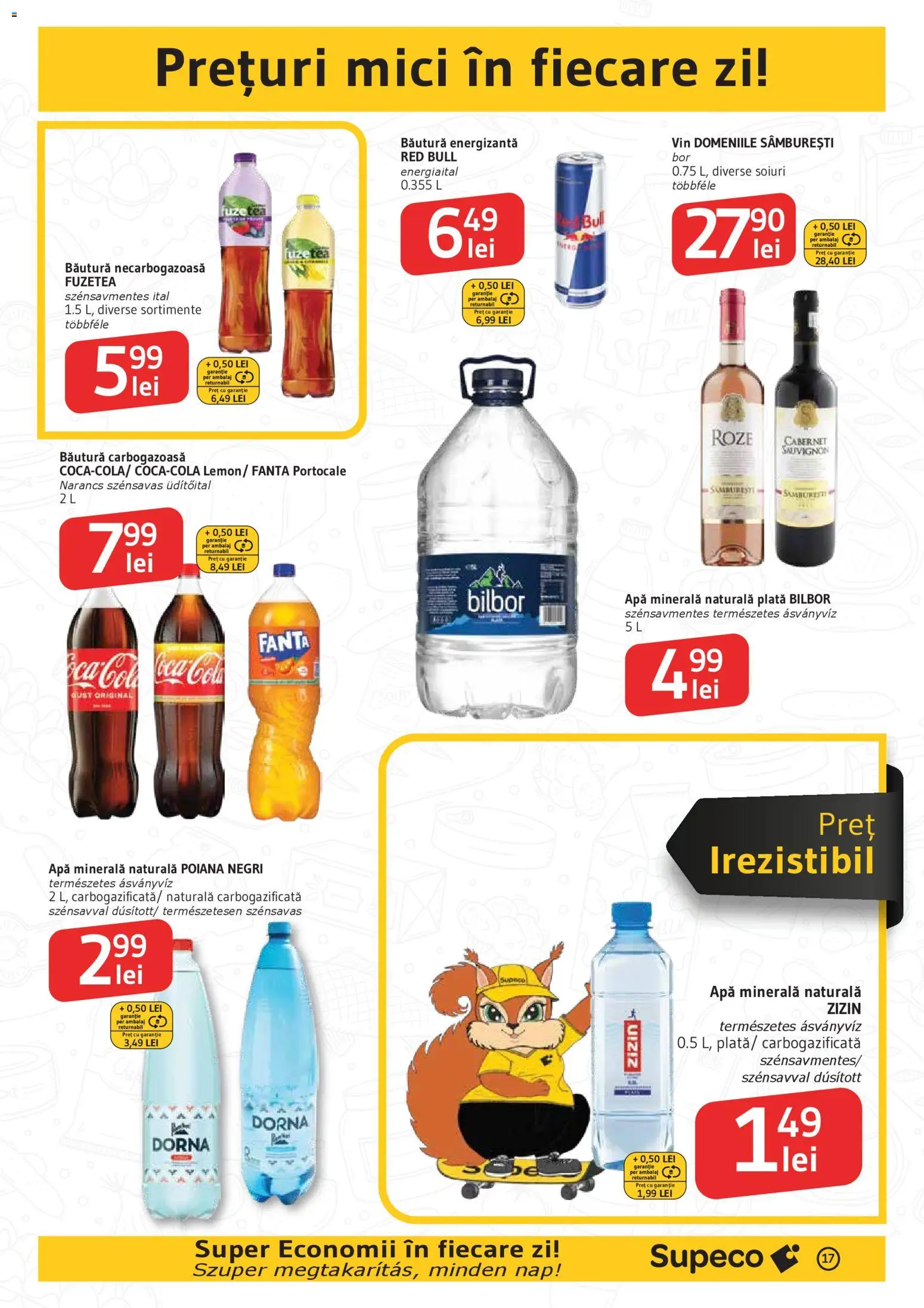 Noul catalog Supeco – valabil de la 19.03.2026 | Pagină: 17 | Produse: Köpek Sabunu, Băutură energizantă, Portocale, Apă