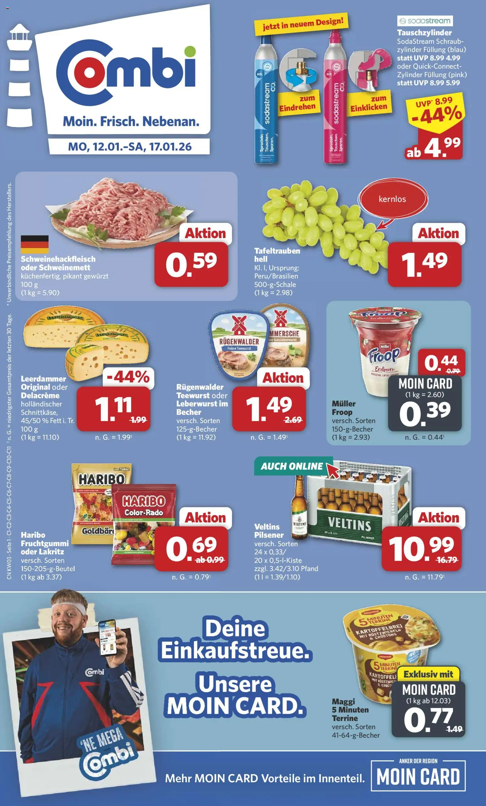 Combi Prospekt 	 – gültig ab 12.01.2026 | Seite: 1 | Produkte: Froop, Maggi, Haribo, Leerdammer