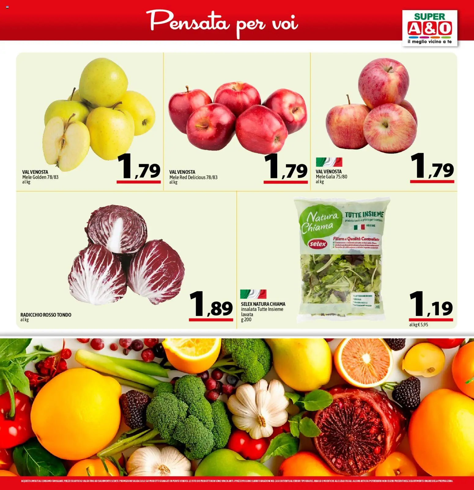 Volantino A&O del 13.11.2025 | Pagina: 3 | Prodotti: Mele, Rucola, Tè, Insalata