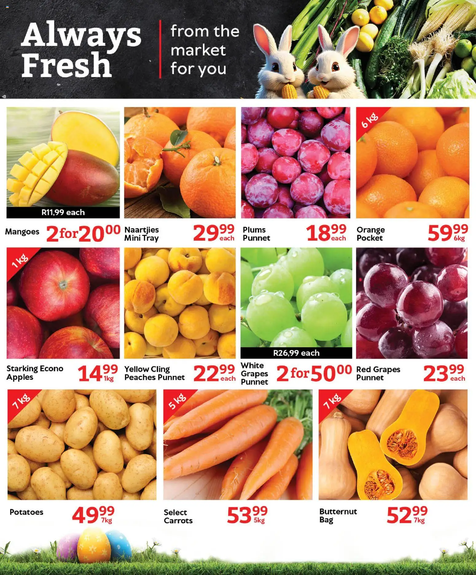 New Oxford Freshmarket catalogue – valid from 25.03.2026 | Page: 6 | Products: Apples, Carrots, Potatoes, Grapes