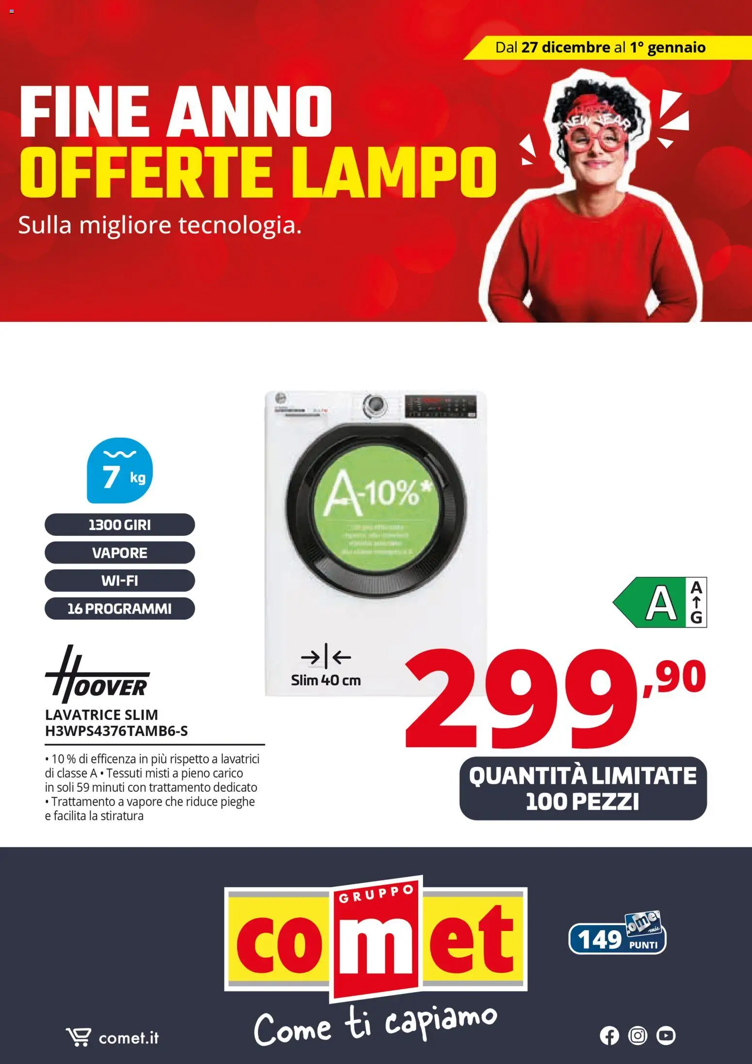 Volantino Comet del 27.12.2025 | Pagina: 56 | Prodotti: Lavatrice