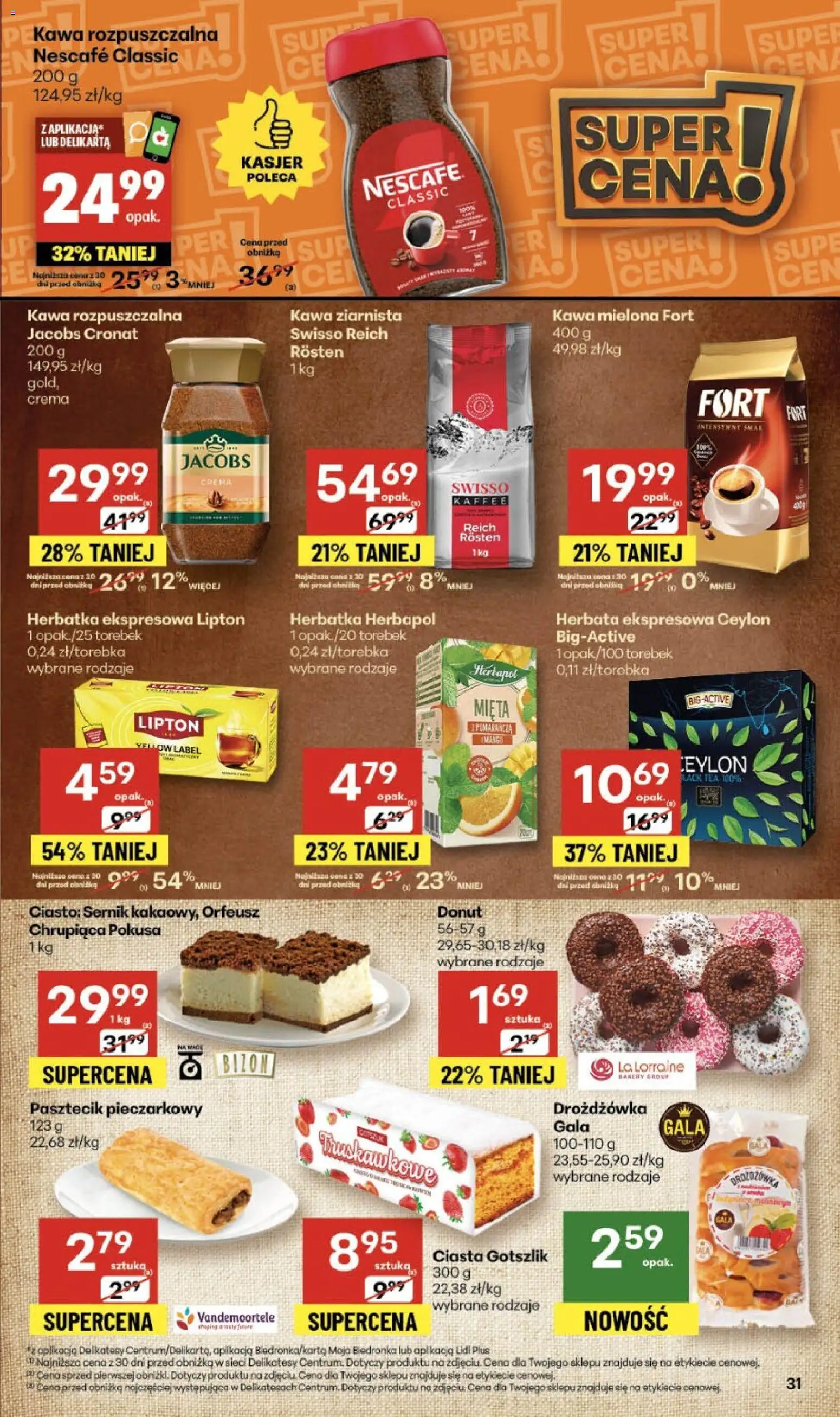 Delikatesy Centrum Black Friday od 20.11.2025 | Strona: 31 | Produkty: Kawa rozpuszczalna, Delikatesy, Kawa, Herbata