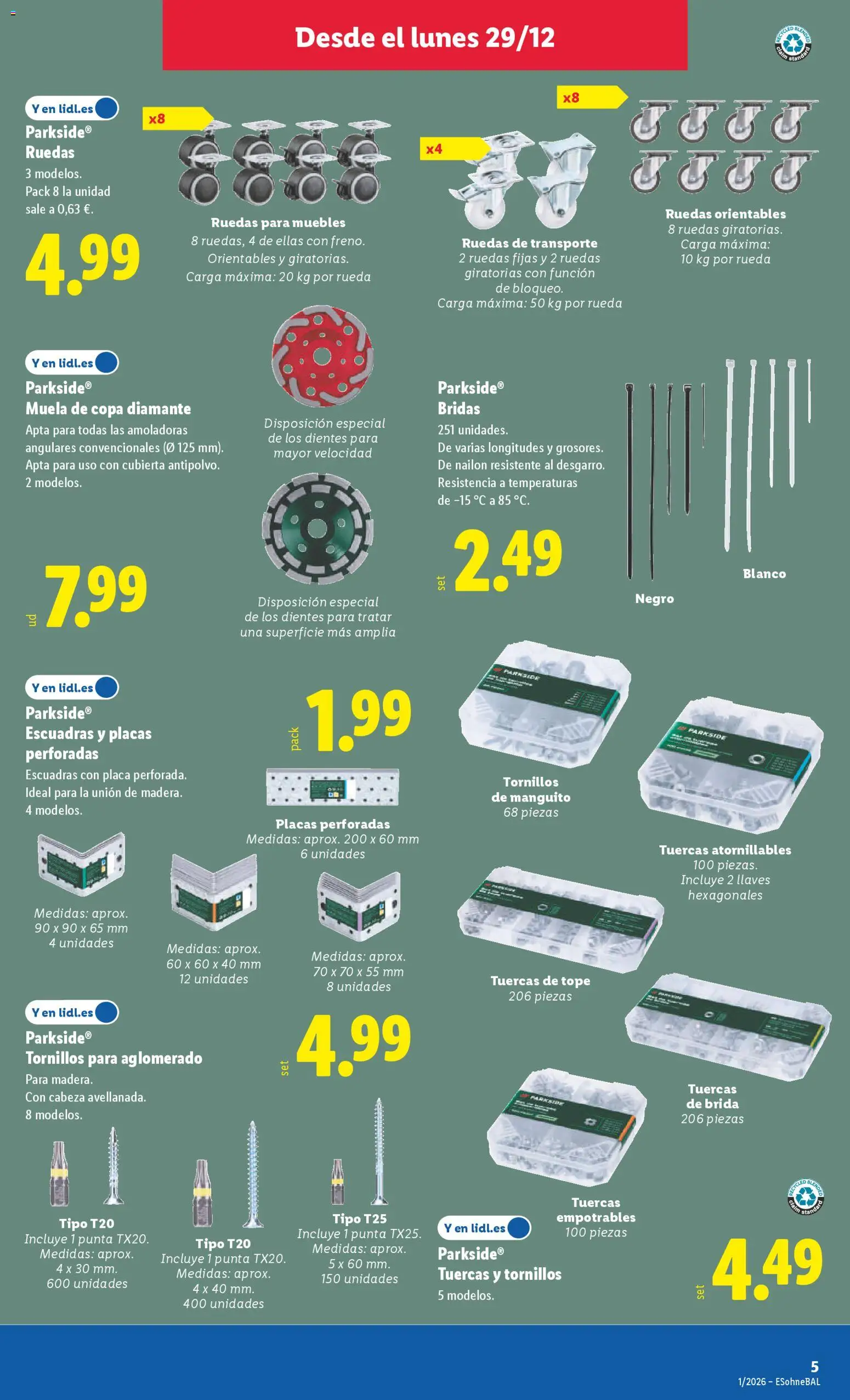 Lidl folleto de bazar │ válido desde el 29.12.2025 | Página: 7 | Productos: Muebles