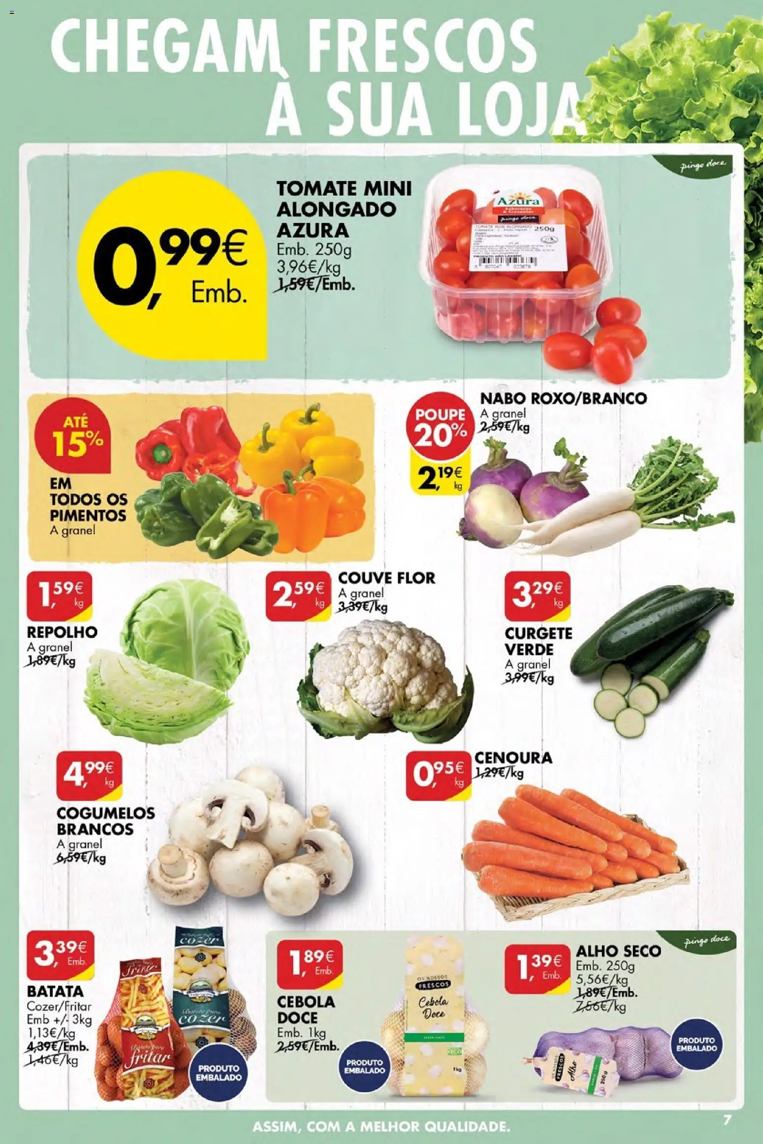 Pingo Doce Poupe Esta Semana Açores │ válido de 12.03.2026 | Página: 7 | Produtos: Curgete, Repolho, Tomate, Couve