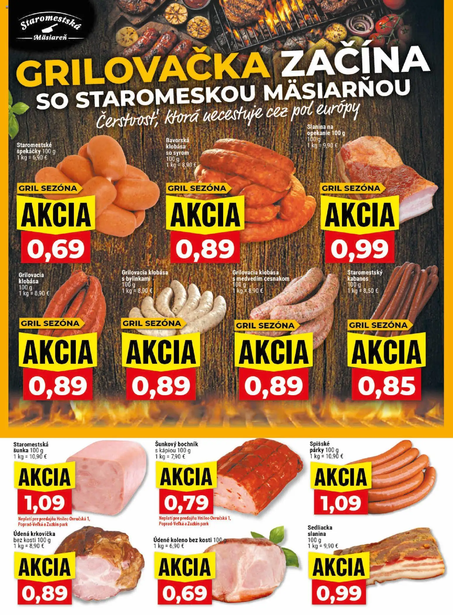 Nové Klas akcie – leták je platný od 27.04.2026 | Strana: 6 | Produkty: Gril, Šunka, Klobása, Krkovička