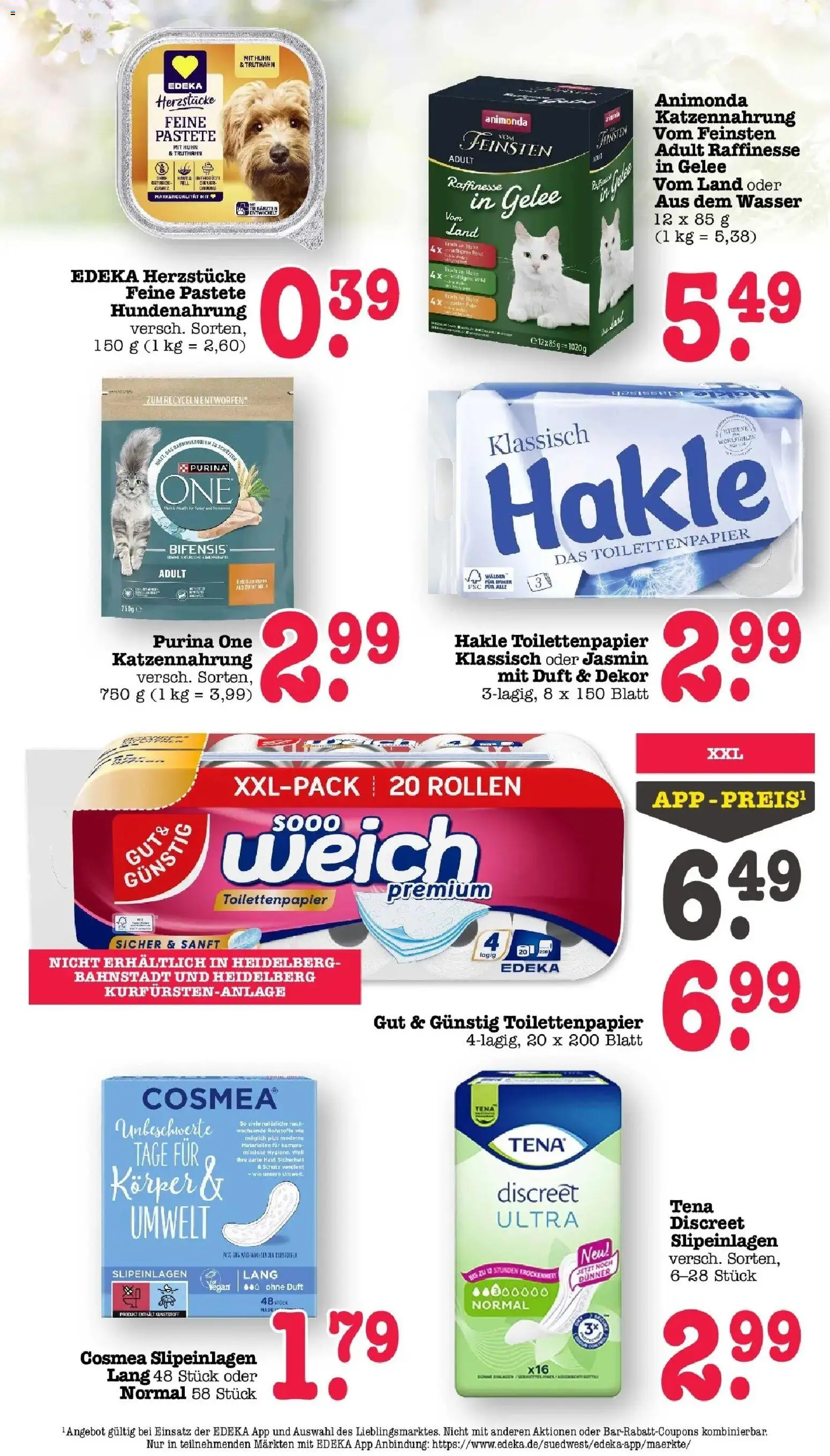 Angebote – gültig ab 23.03.2026 | Seite: 51 | Produkte: Purina one, Duft, Wasser, Toilettenpapier
