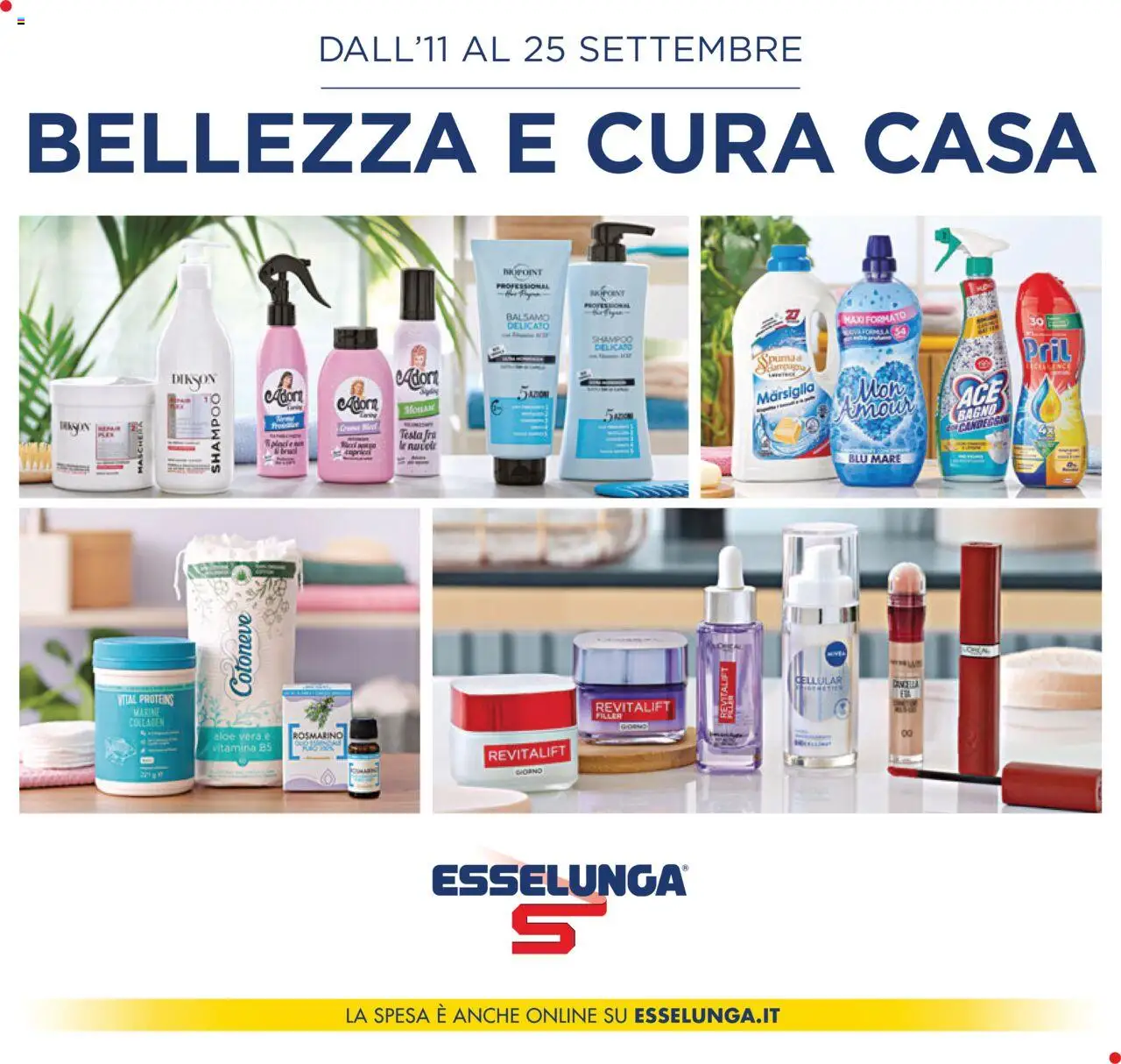 Volantino Esselunga S del 11.09.2025 | Pagina: 1 | Prodotti: Shampoo, Balsamo, Maschera, Aloe vera