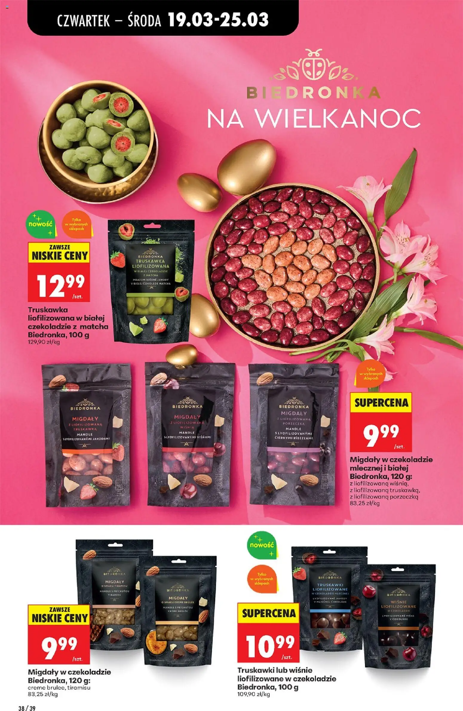 Biedronka Polsko leták - Codziennie niskie ceny od 19.03.2026 | Strana: 48 | Produkty: Tiramisu, Jahody, Matcha, Mandle