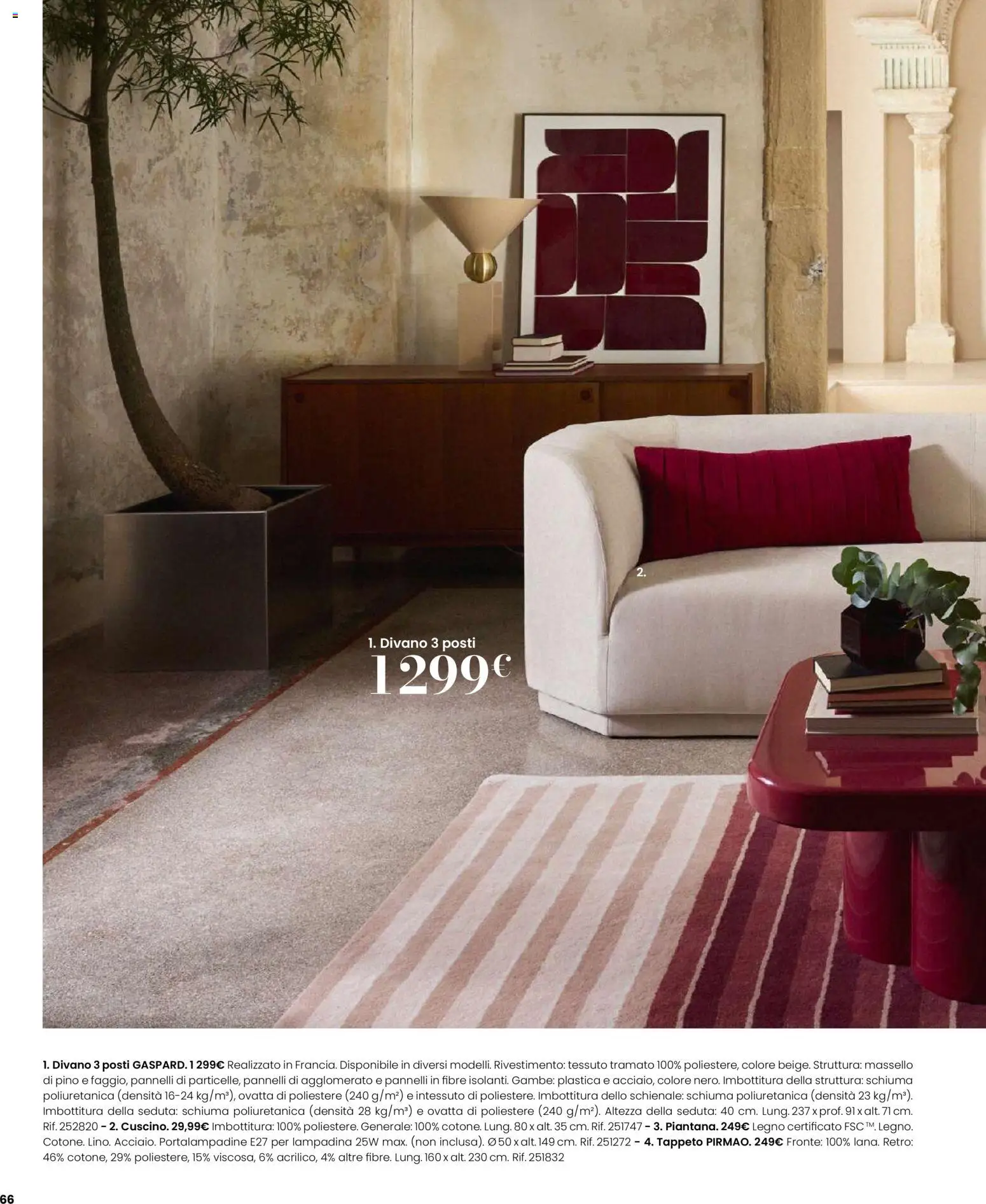 Volantino Maisons du Monde del 12.02.2026 | Pagina: 66 | Prodotti: Divano, Tappeto