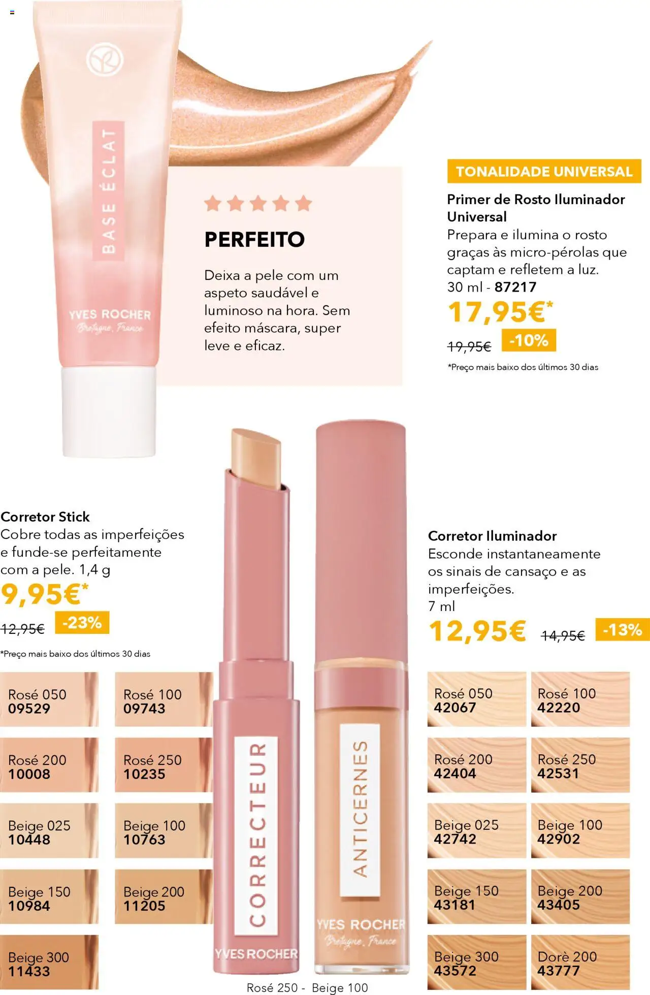 Yves Rocher catálogo 10 │ válido de 31.07.2025 | Página: 40 | Produtos: Iluminador, Primer, Corretor, Base