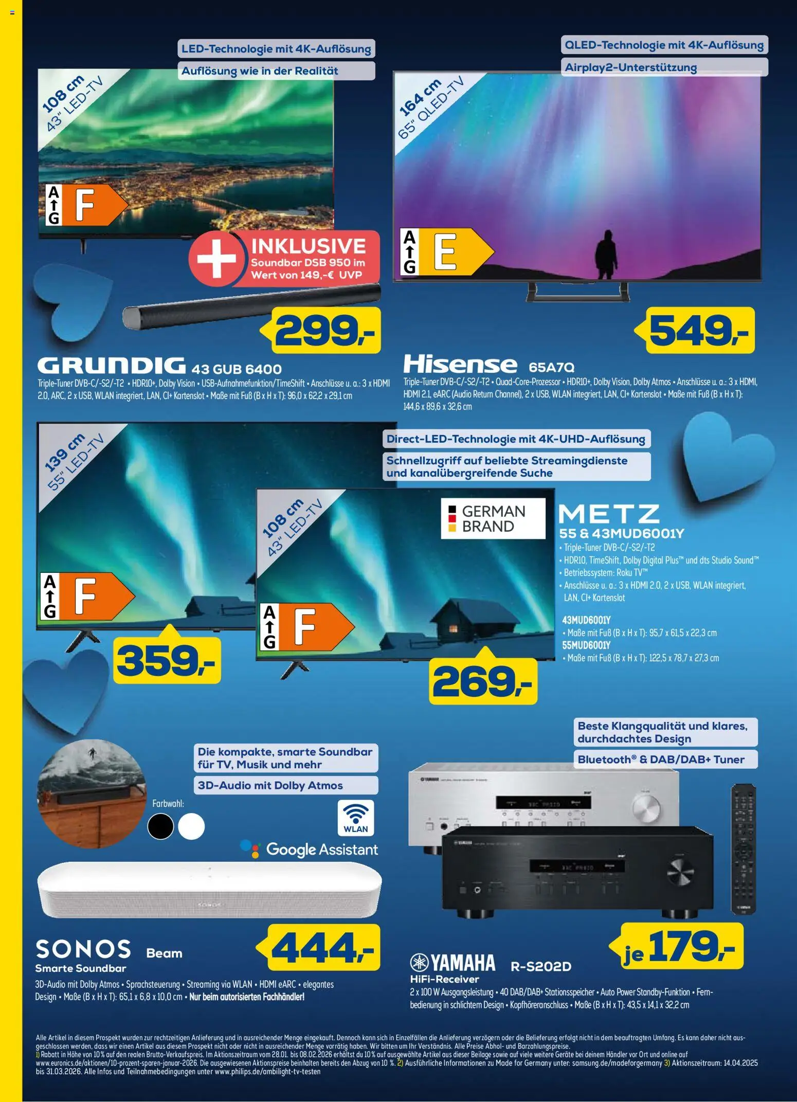 Euronics Prospekt 	 – gültig ab 28.01.2026 | Seite: 6 | Produkte: Hisense, Soundbar, Audio