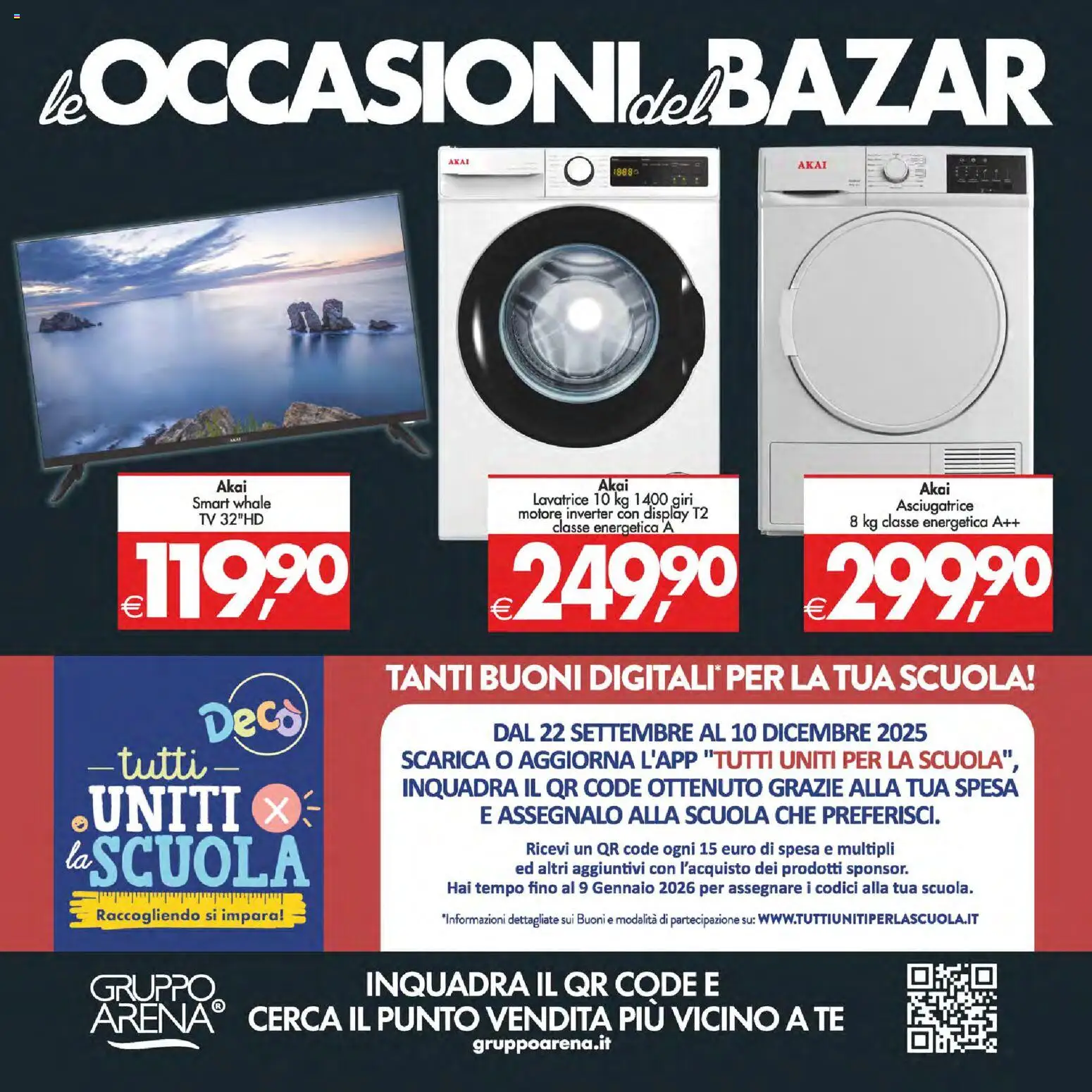 Volantino Decò del 24.10.2025 | Pagina: 20 | Prodotti: Tè, Lavatrice, Asciugatrice, TV