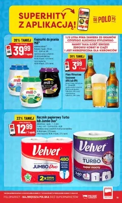 POLOmarket Gazetka od 23.07.2025 | Strona: 15 | Produkty: Rolki, Kapsułki do prania, Piwo, Ręcznik papierowy
