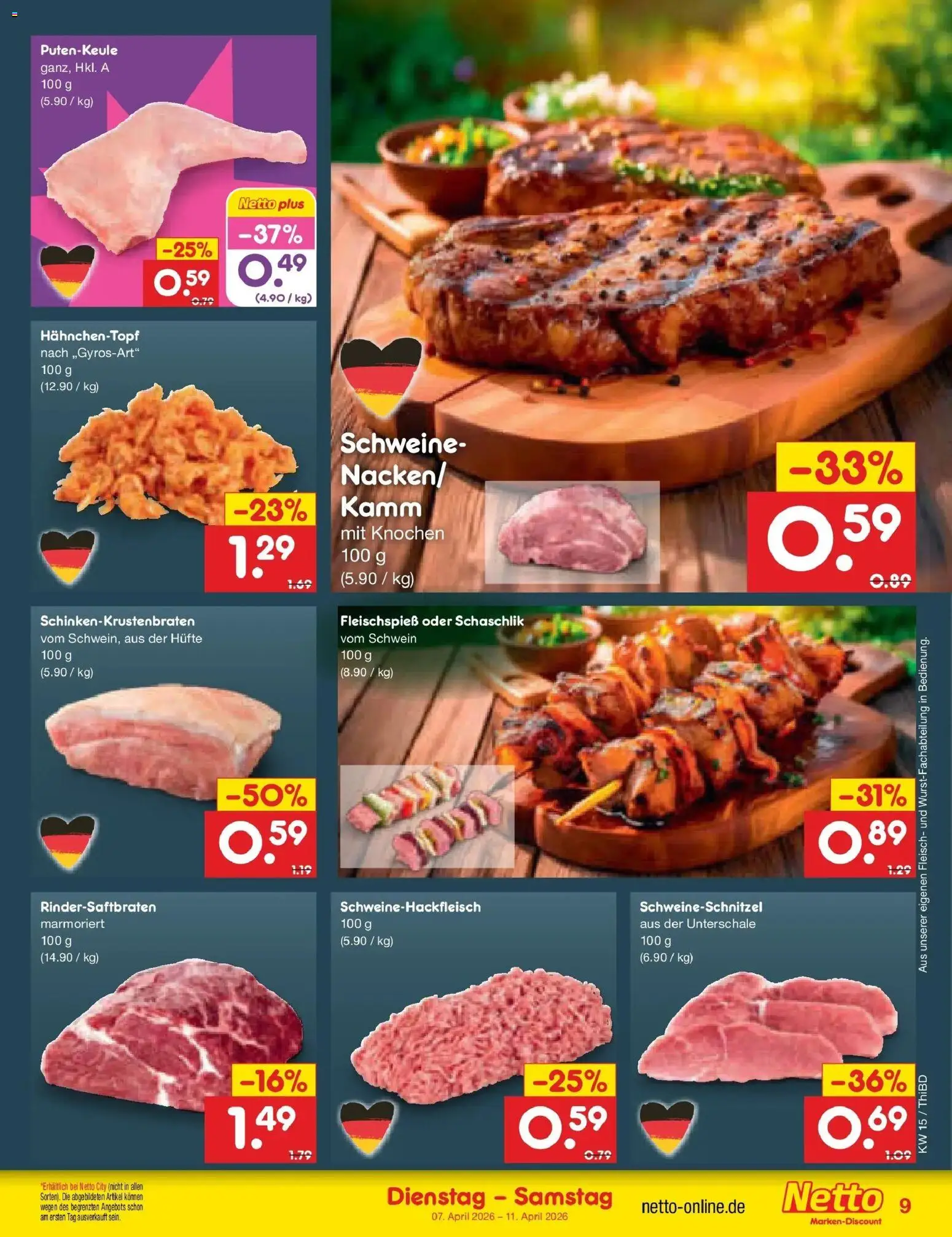Netto Marken-Discount Prospekt Thiendorf	 – gültig ab 05.04.2026 | Seite: 11 | Produkte: Fleisch