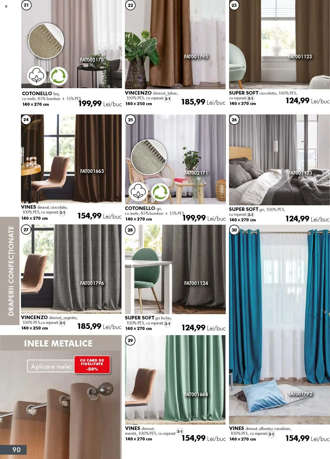 Noul catalog Diego – valabil de la 01.10.2025 | Pagină: 90 | Produse: Draperii