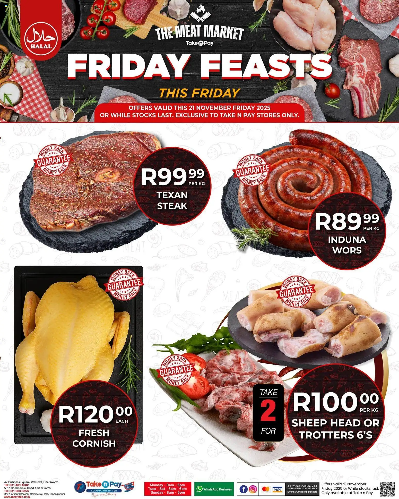 New Take n Pay catalogue – valid from 21.11.2025 | Page: 5 | Products: Bag, Steak