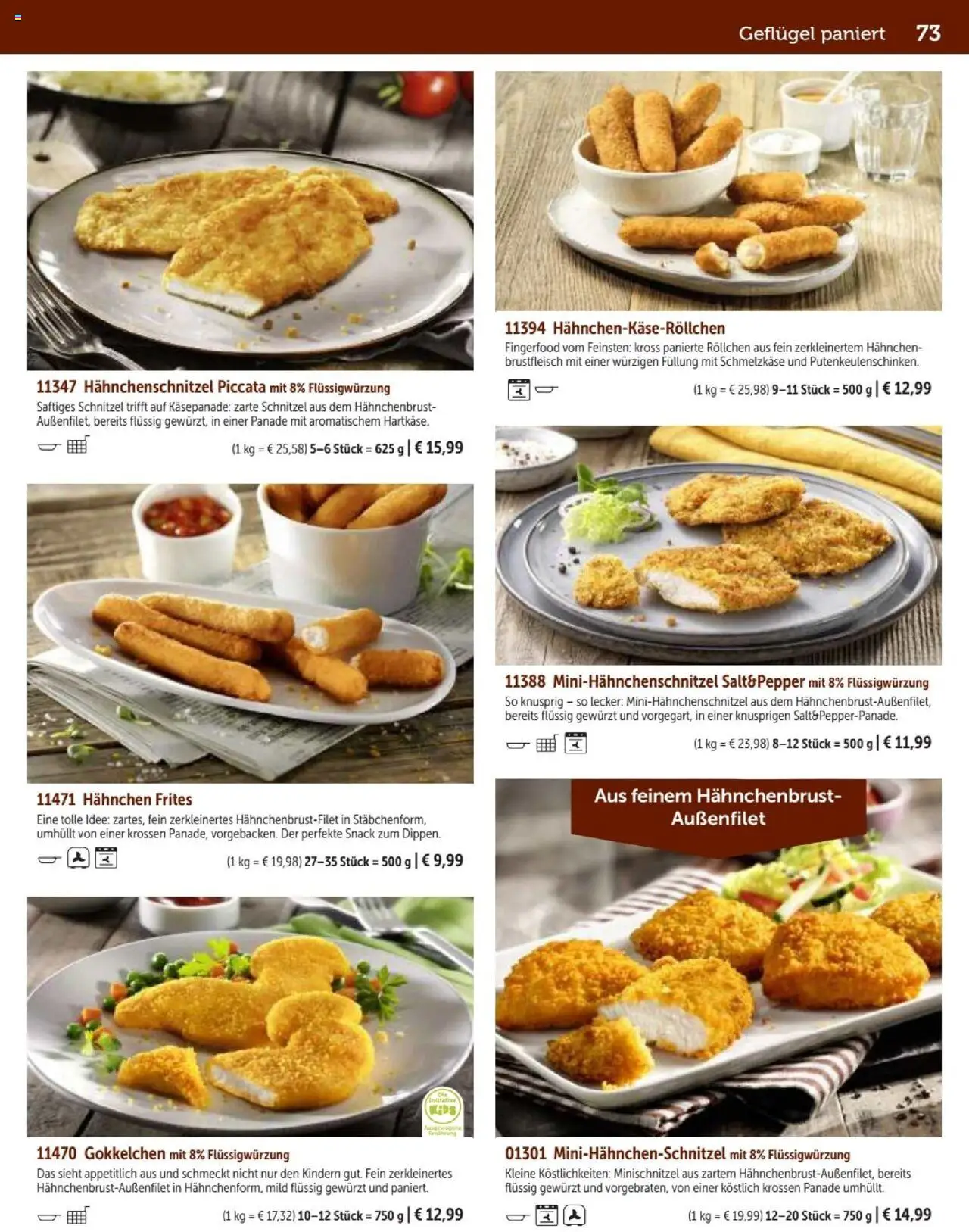 Bofrost Katalog – gültig ab 07.09.2025 | Seite: 73 | Produkte: Hahnchen, Schnitzel, Hahnchenbrust