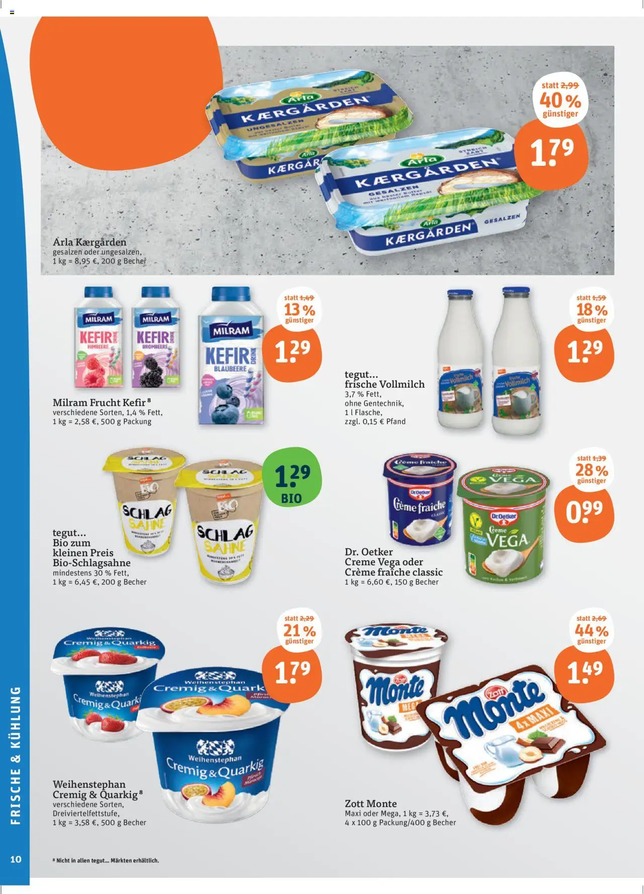 Tegut Prospekt - gültig ab dem 21.08.2025 | Seite: 12 | Produkte: Creme, Milram, Himbeere, Sahne