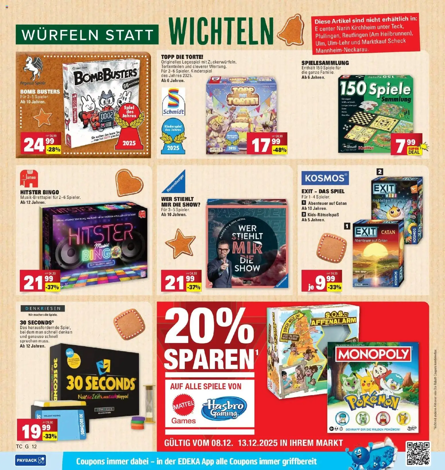 Edeka prospekt Göppingen	 – gültig ab 08.12.2025 | Seite: 50 | Produkte: Spiel